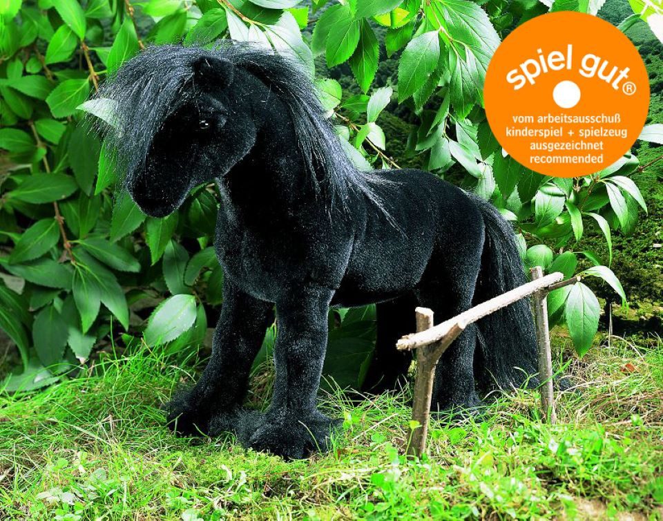 Kösen Kuscheltier Kösen Pferd Friese schwarz 30 cm Stofftier