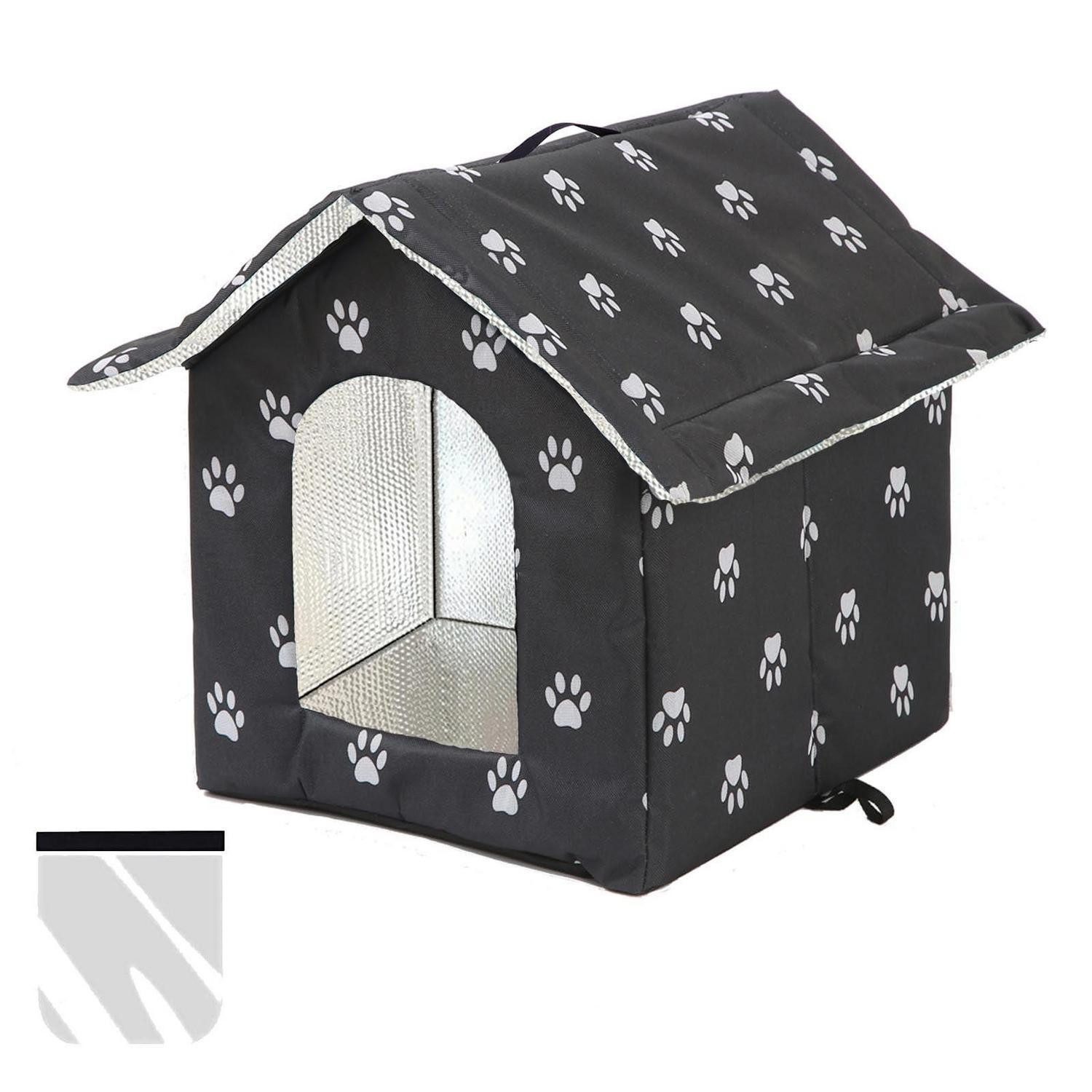 LuxusKollektion Katzenhaus Katzenhaus Outdoor Winterfest L Schwarz