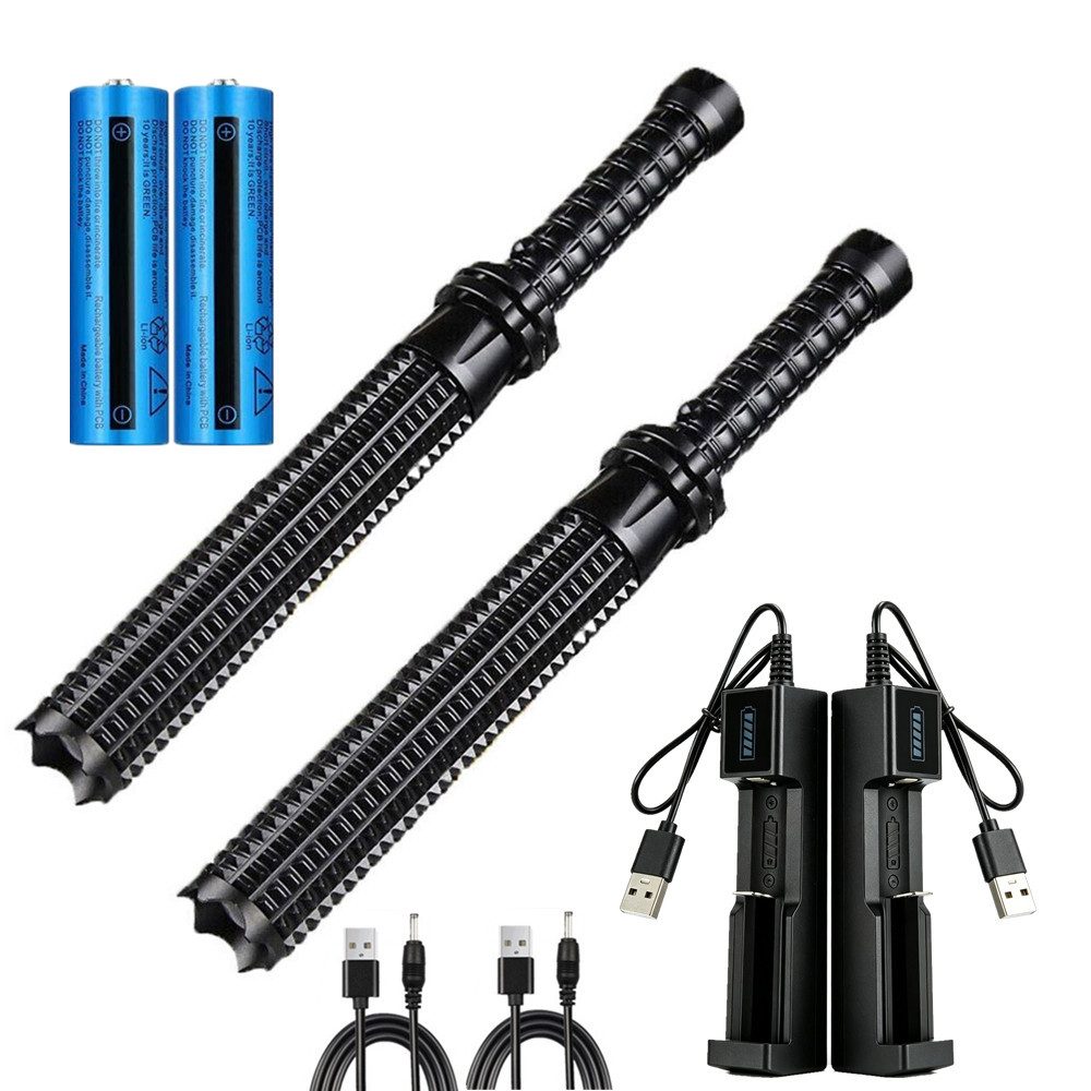 Fine Life Pro Taschenlampe (2er-Pack) USB-wiederaufladbares LED-Taschenlampen-Set
