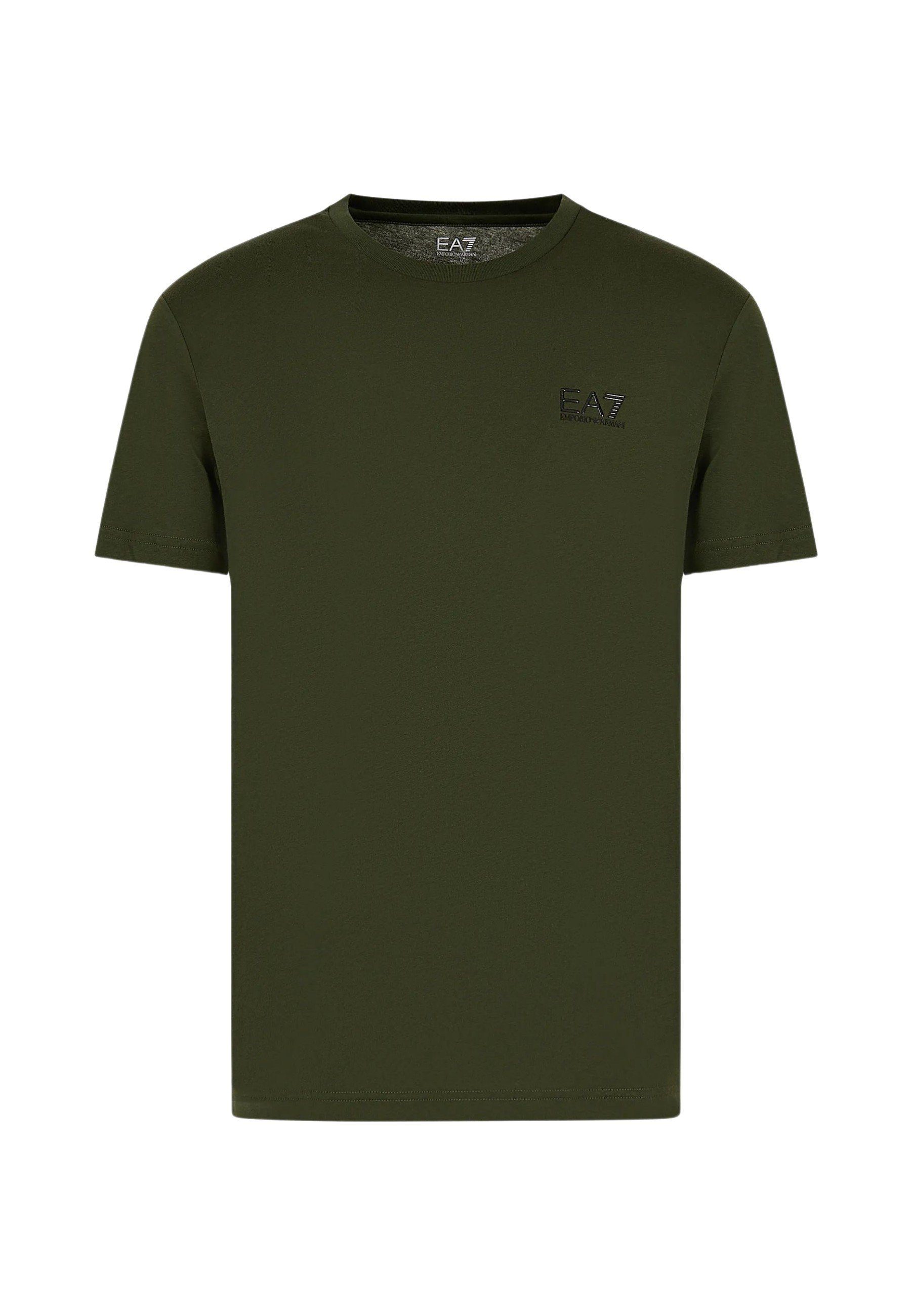 Emporio Armani T-Shirt Shirt T-Shirt grün (1-tlg) Identity Core Rundhalsausschnitt mit