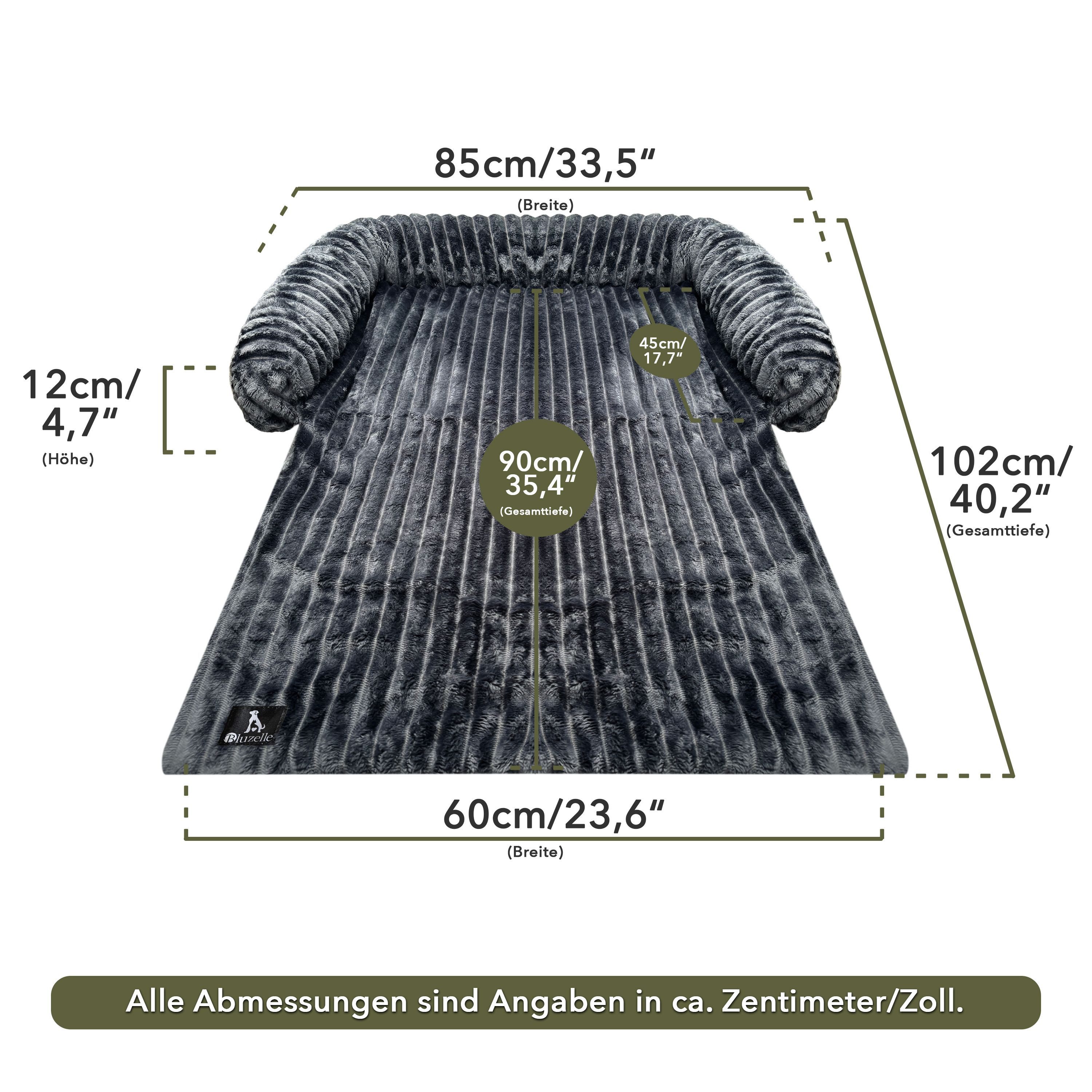 Bluzelle Tierbett Hundebett Sofa Schutz Auflage für kleine und mittelgrosse Hunde, Plüsch / Bezug Abnehmbar & Waschbar, Wasserdichte Hundematte Couch Möbel Cover Schutzdecke Hundedecke