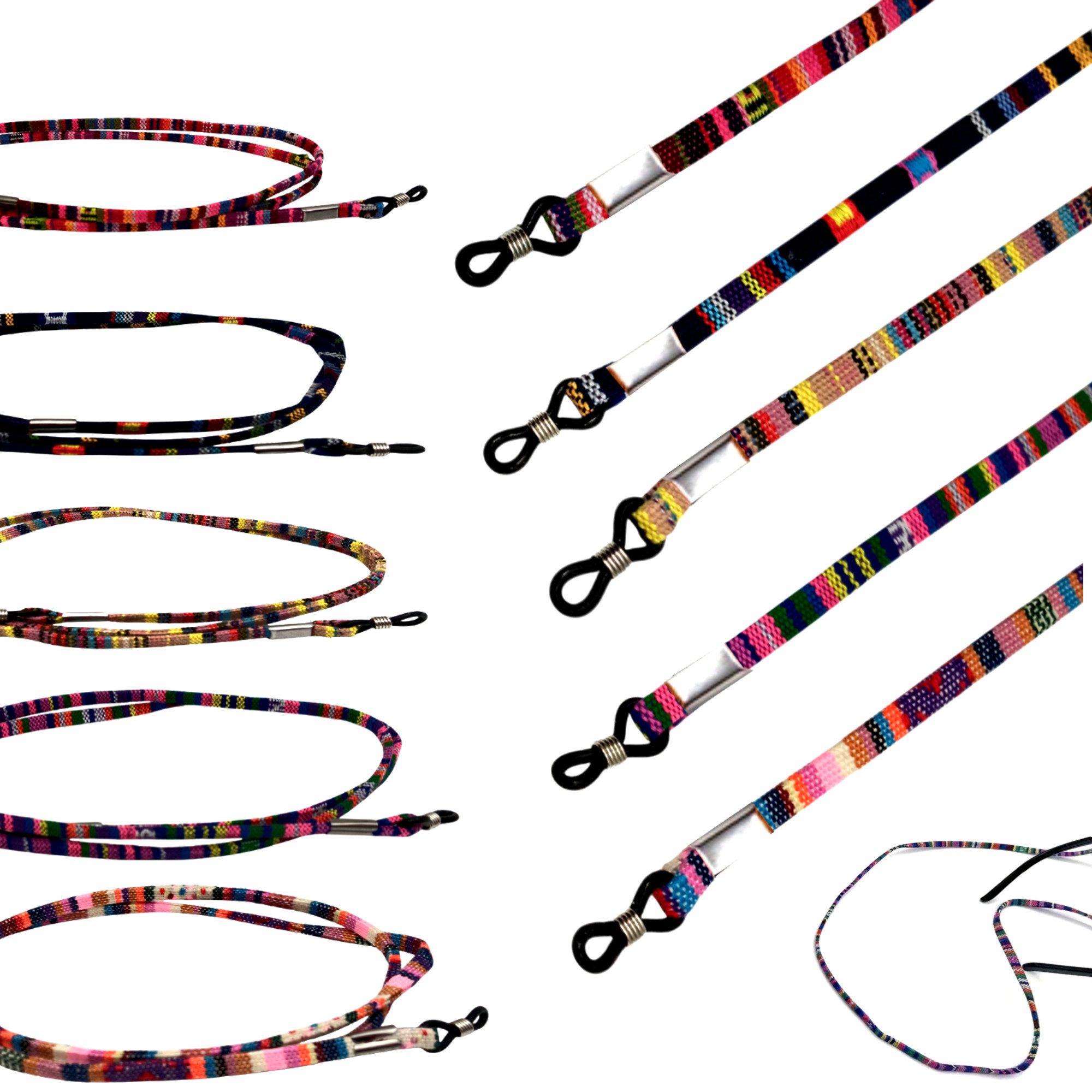 Rennec Brillenband, 5 stück Brillenbänder Mehrfarbig Designer Brillenband Bunt Reißfest