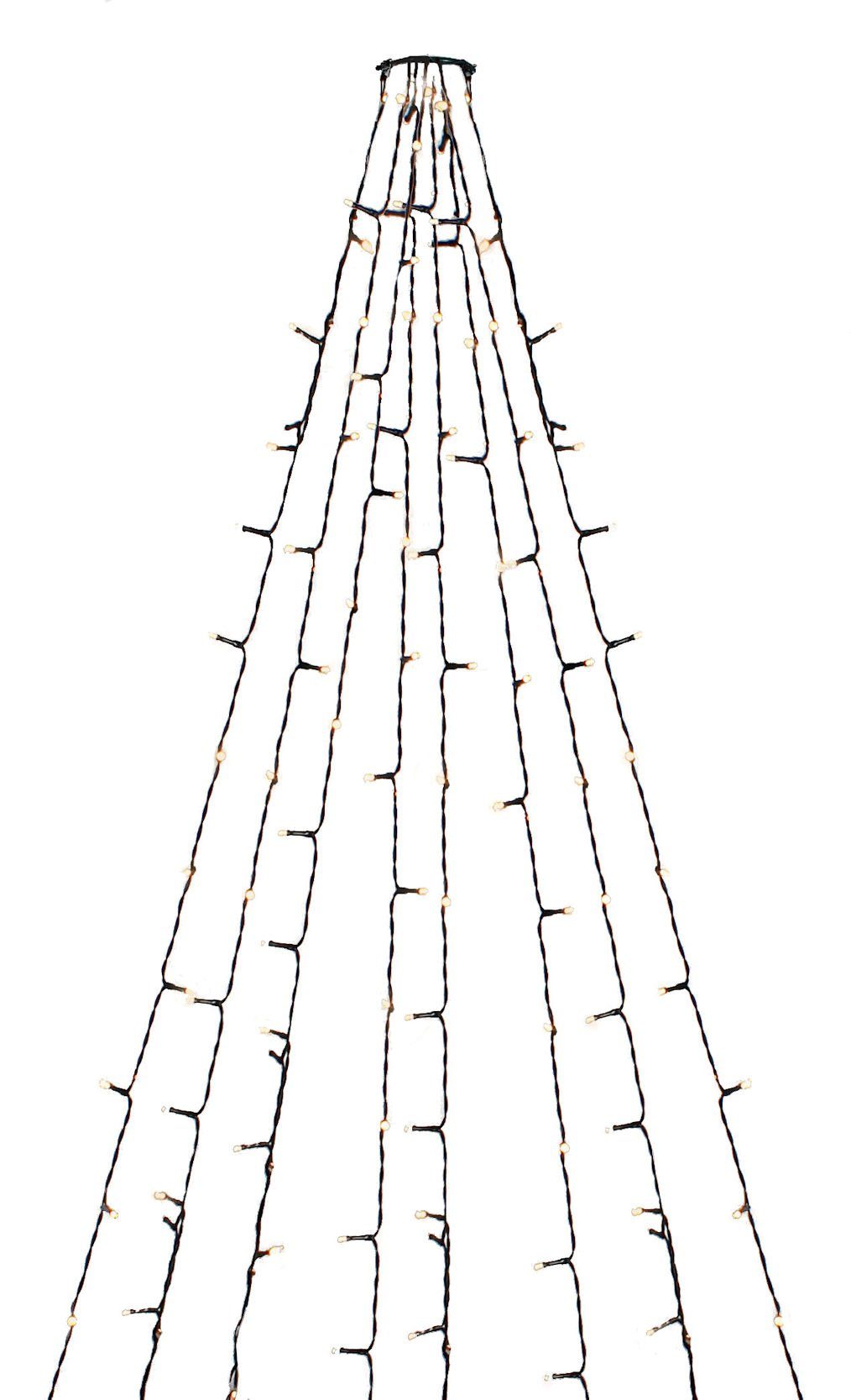 Spetebo LED-Lichterkette LED Weihnachtsbaum Lichterkette mit Timer, 176-flammig, ca. 200 cm Höhe – mit 176 LED in warm weiß