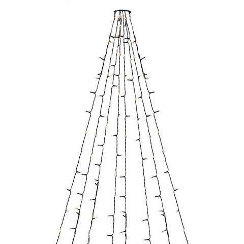 Spetebo LED-Lichterkette LED Weihnachtsbaum Lichterkette mit Timer, 176-flammig, ca. 200 cm Höhe - mit 176 LED in warm weiß