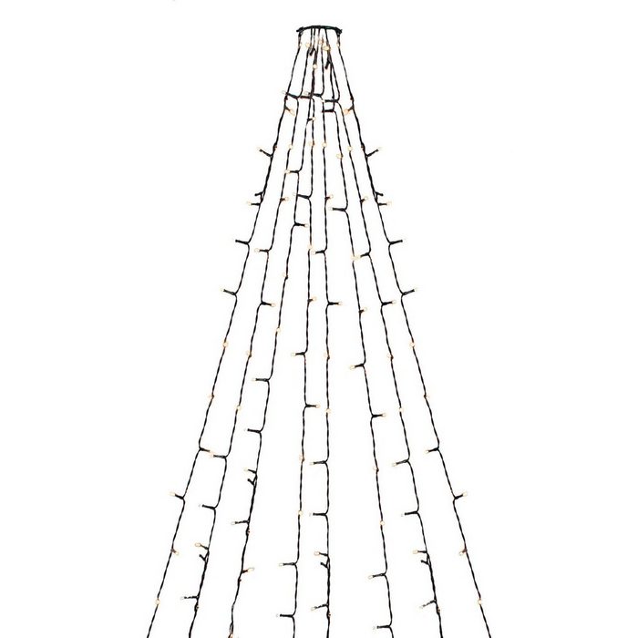 Spetebo LED-Lichterkette LED Weihnachtsbaum Lichterkette mit Timer 176-flammig ca. 200 cm Höhe - mit 176 LED in warm weiß