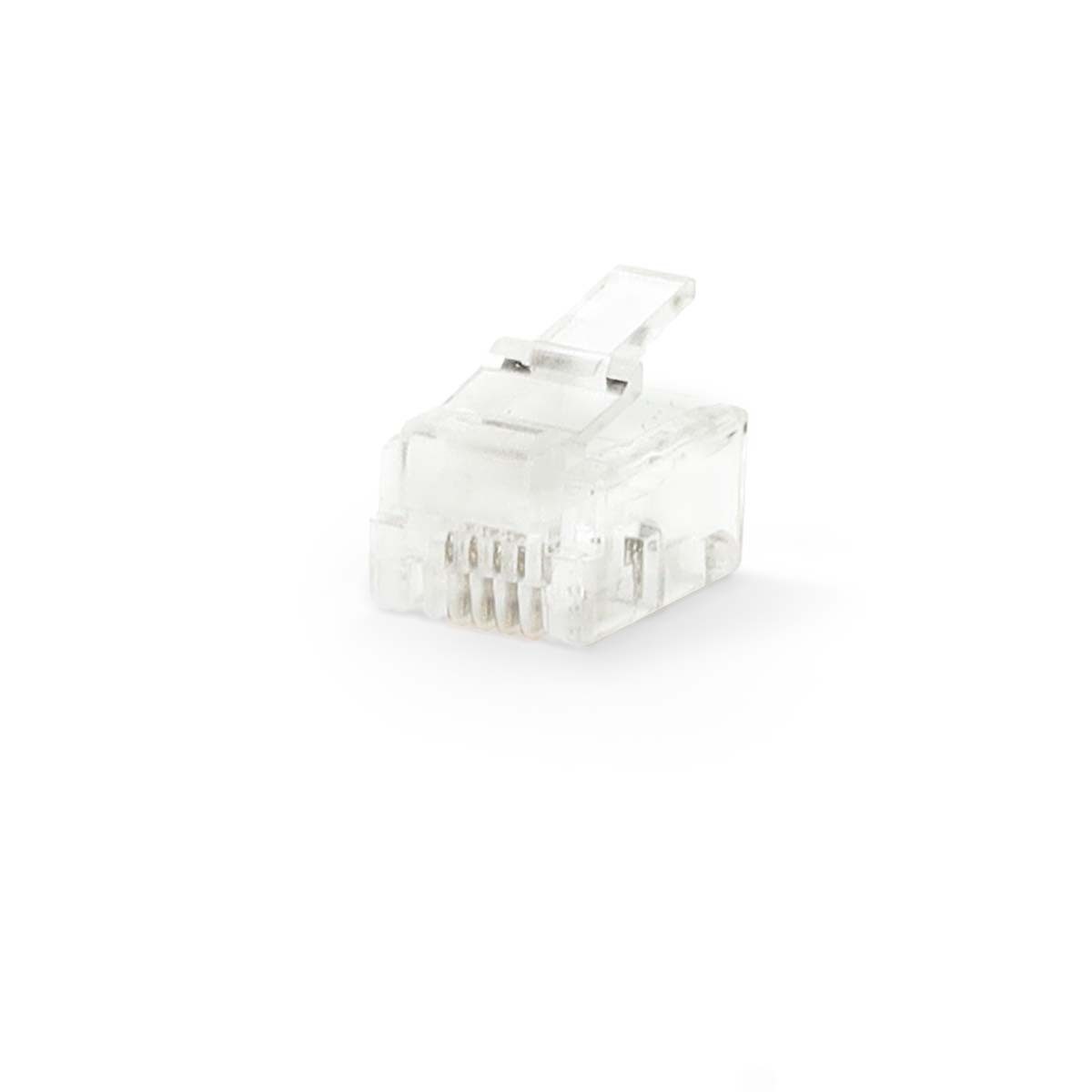 Nedis CTGB90923TP Telefonkabel, Telefon Verbinder, Telefon Verbinder, RJ11, gerade, vergoldet, PVC, transparent, für Telefonkabelmontage