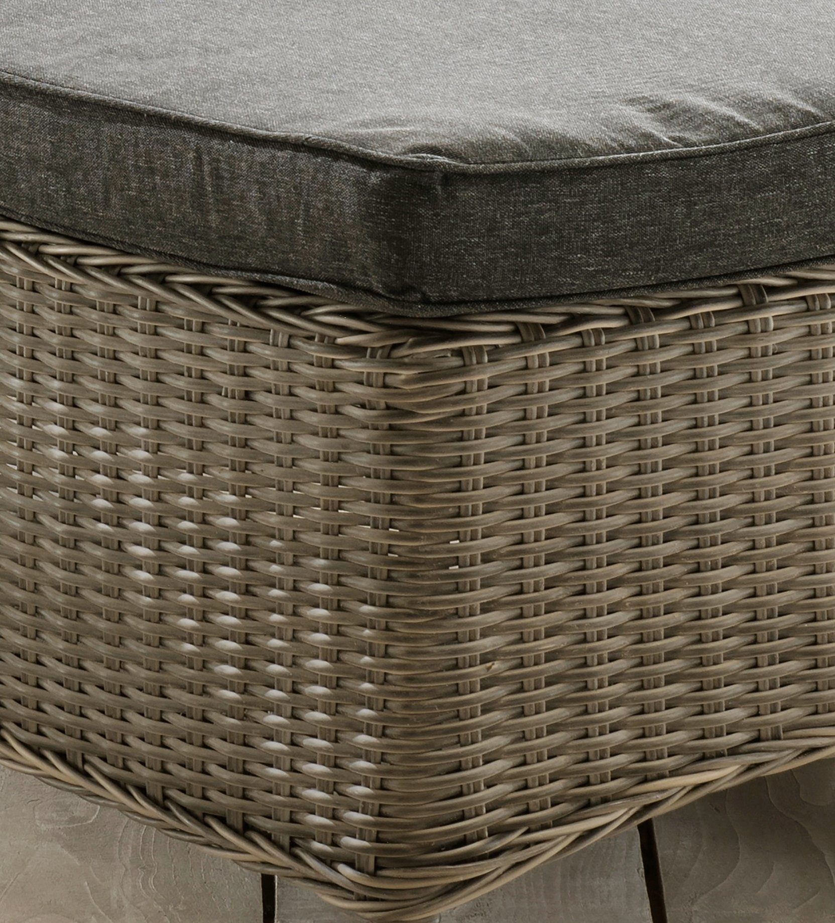 Destiny Gartenliege CASA, Aluminium, Polyrattan, m. Rollen und Auflage, 202x83x58cm, verstellbar