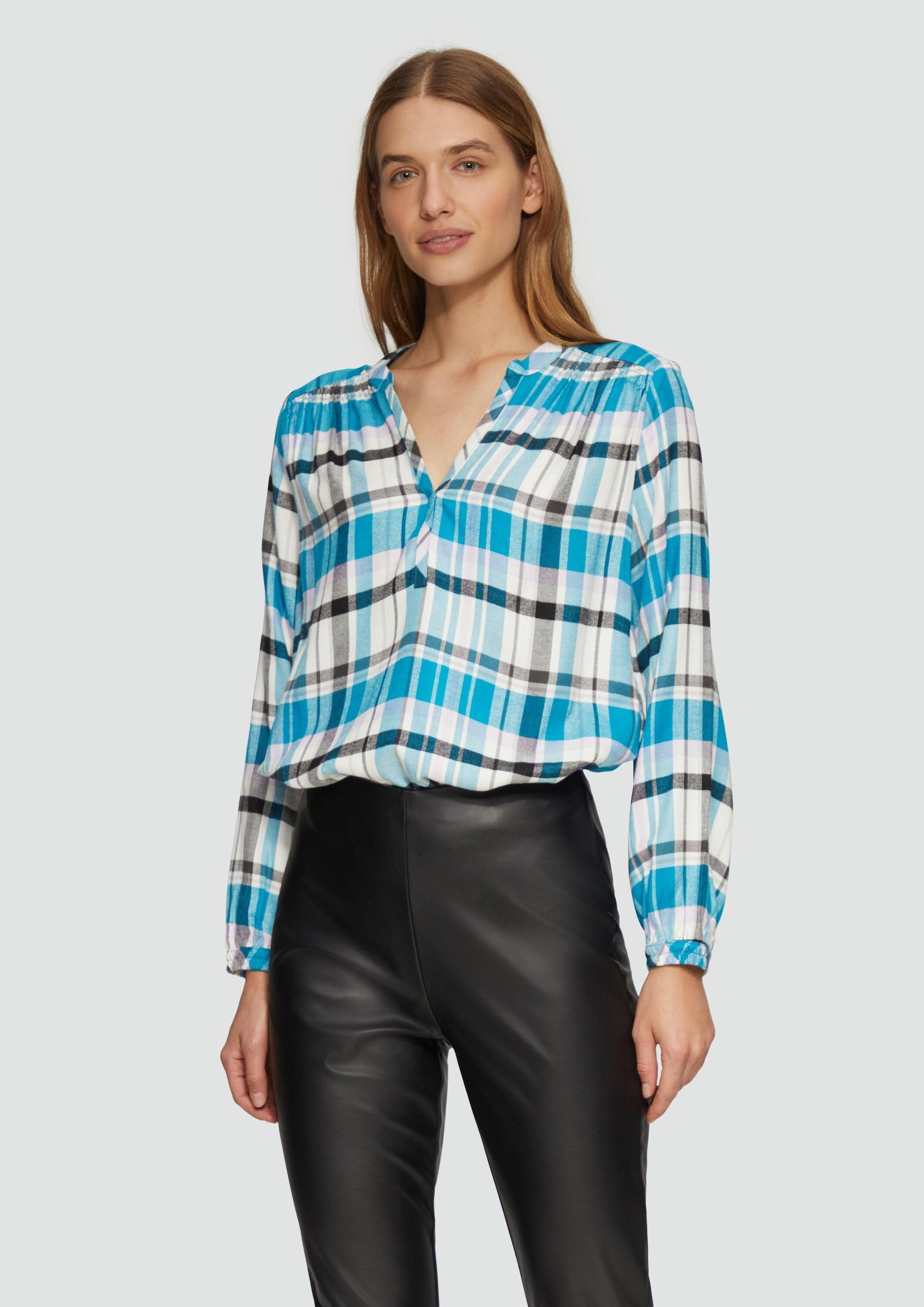 s.Oliver Langarmbluse Bluse Softe Langarmbluse mit Smok-Details günstig online kaufen