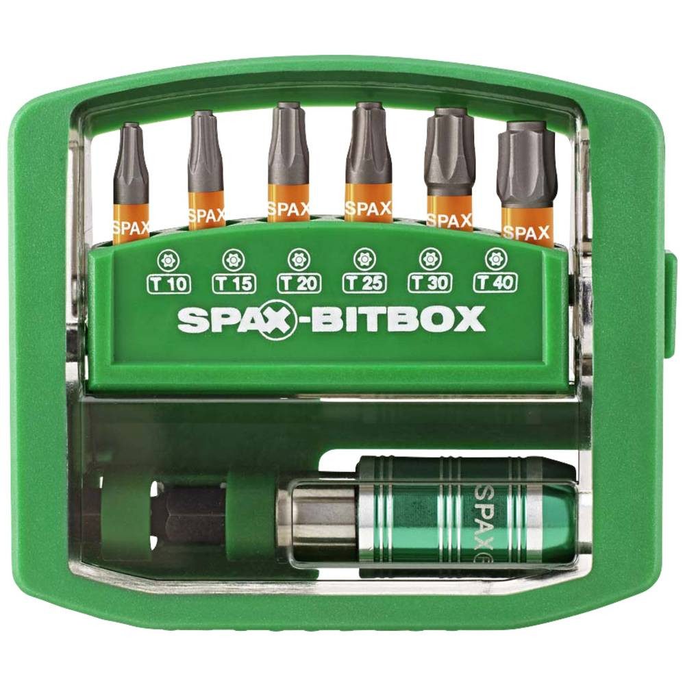 SPAX Bit-Set BITBOX T-STAR plus, 6 Bits, T10, T15, T20, T25, inkl. Bithalter