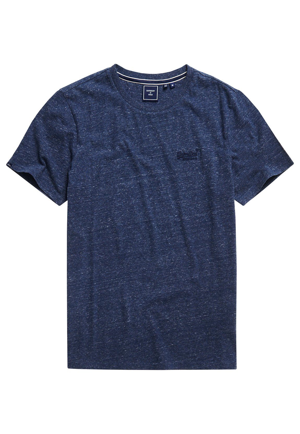 Superdry T-Shirt Superdry Herren T-Shirt VINTAGE LOGO EMB TEE Deep Blue Heather Blau