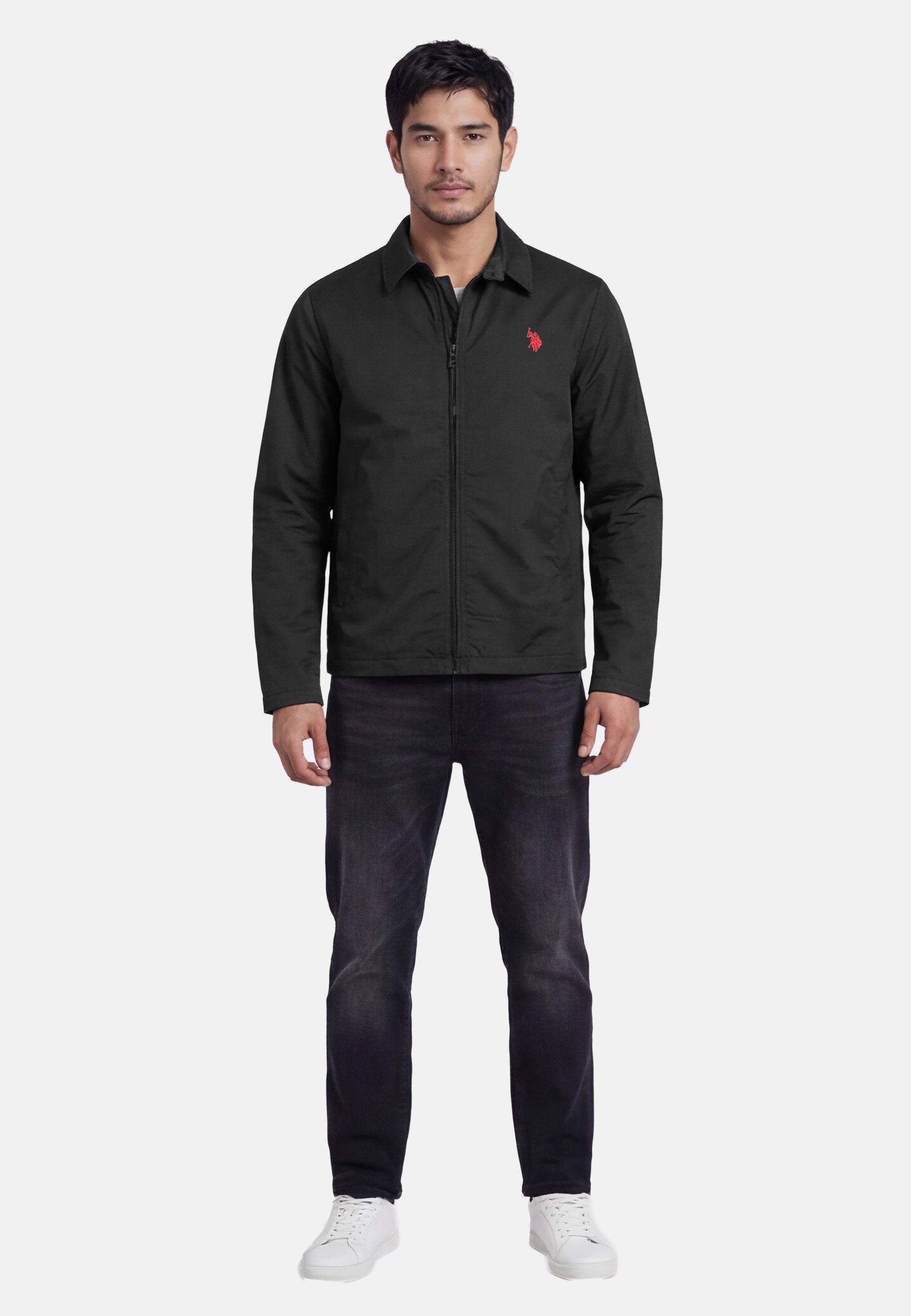 U.S. Polo Assn. Hemdjacke USMaverrick - Herren Übergangsjacke leicht – Freizeitjacke mit Stretch Leichte Jacke mit Reißverschluss und Seitentaschen