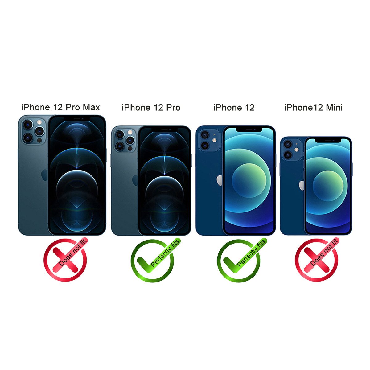 Burkley Handytasche iPhone 12 / 12 Pro Handytasche mit modularem Back Case (1-tlg., Book Case Lederhülle mit Kartenfach und Magnetverschluss), herausnehmbare Innenhülle, Kartenfächer, Kick-Stand