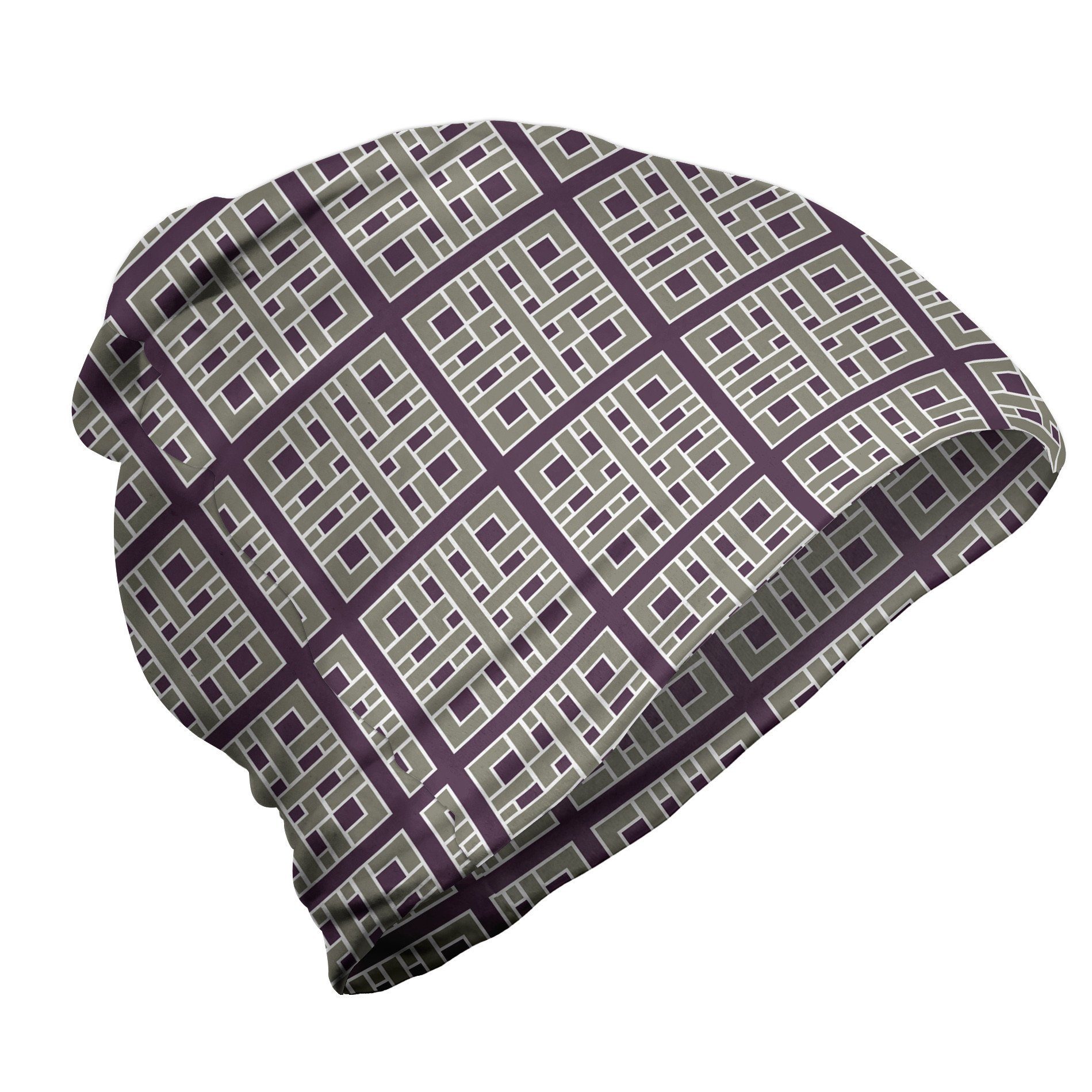 Abakuhaus Beanie Wandern im Freien Abstrakt Geometric Maze Patterns