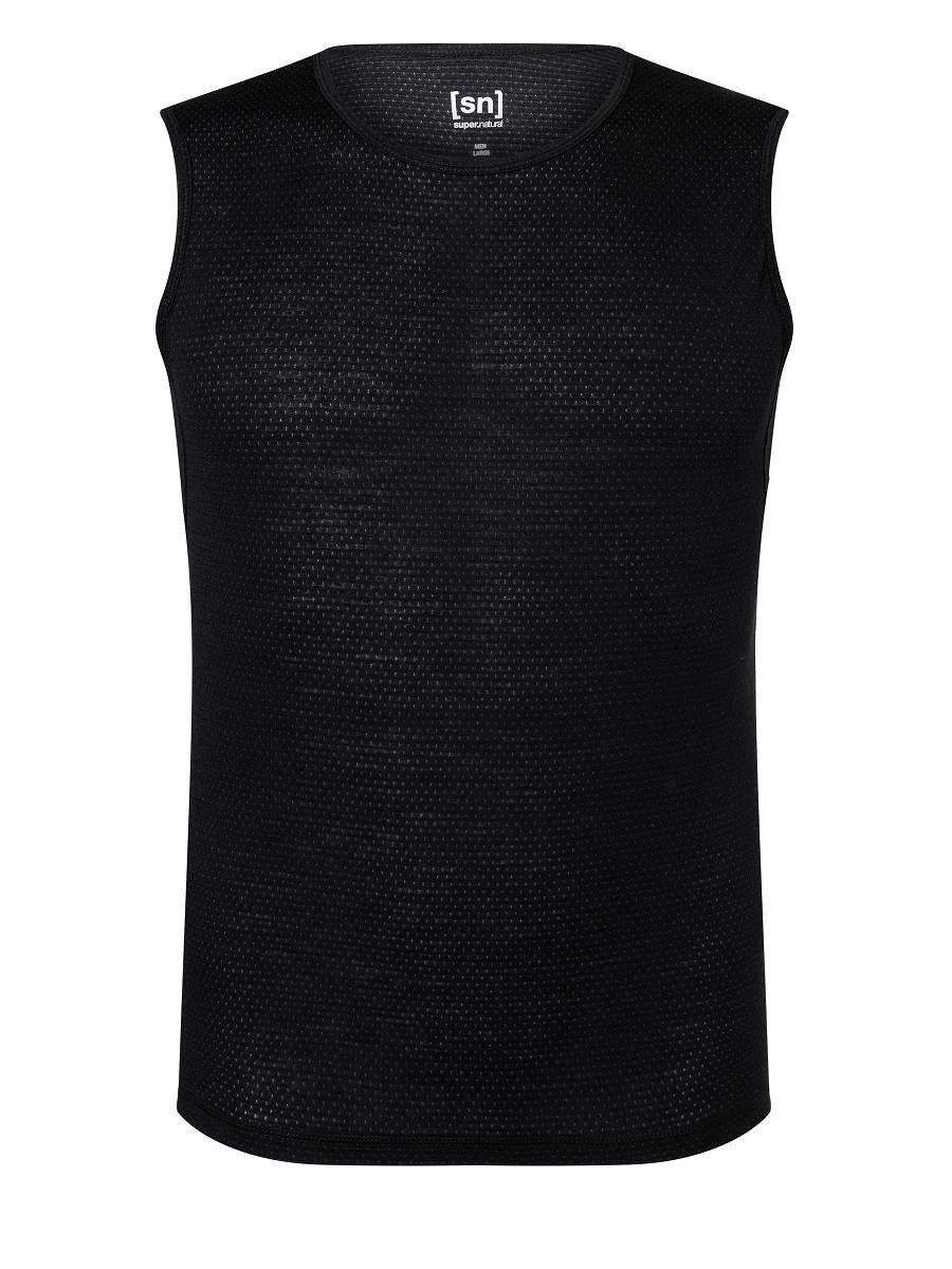 SUPER.NATURAL Tanktop Unterhemd Merino Unstoppable Under Unterwäsche schwarz Herren