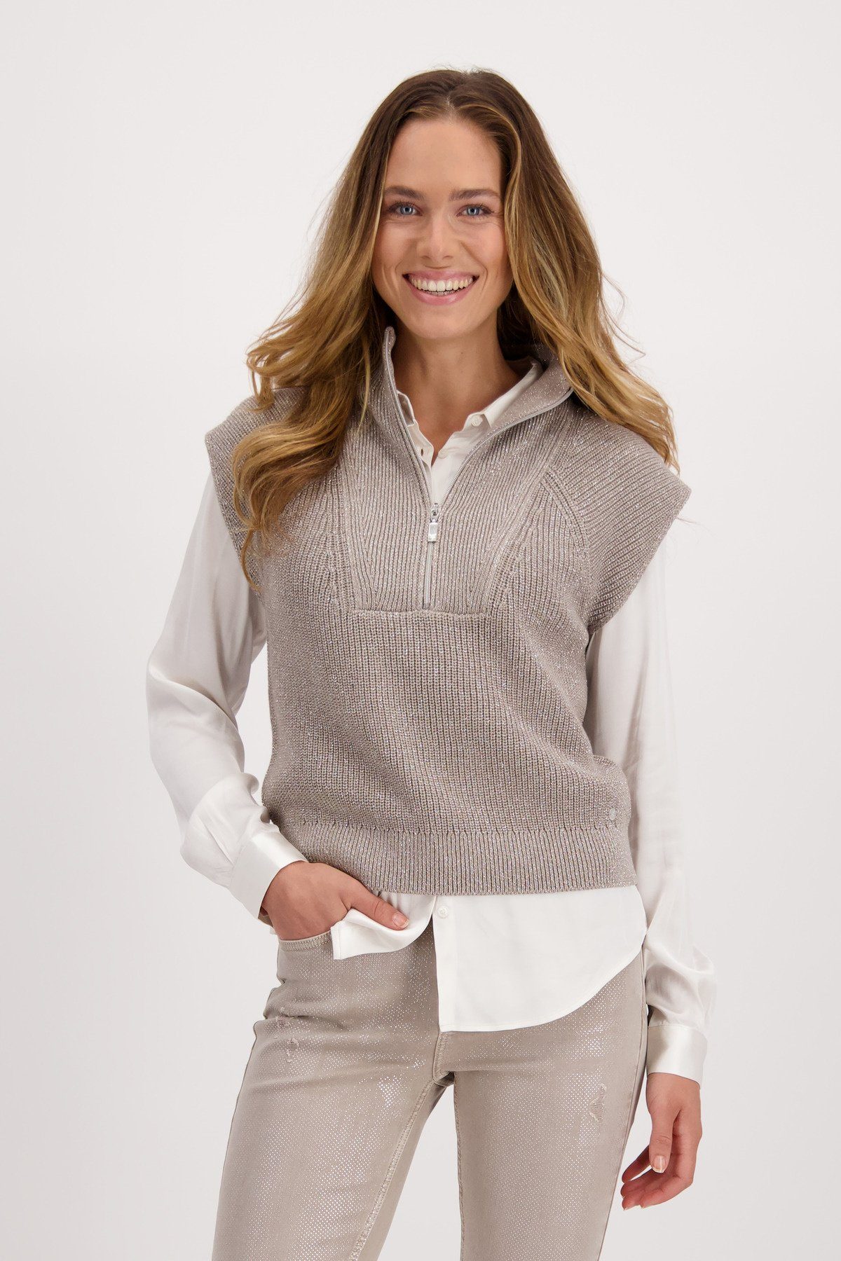 Strick Pullover Pullover Mit Glitzereffekt Glitzer Oberteil Damen