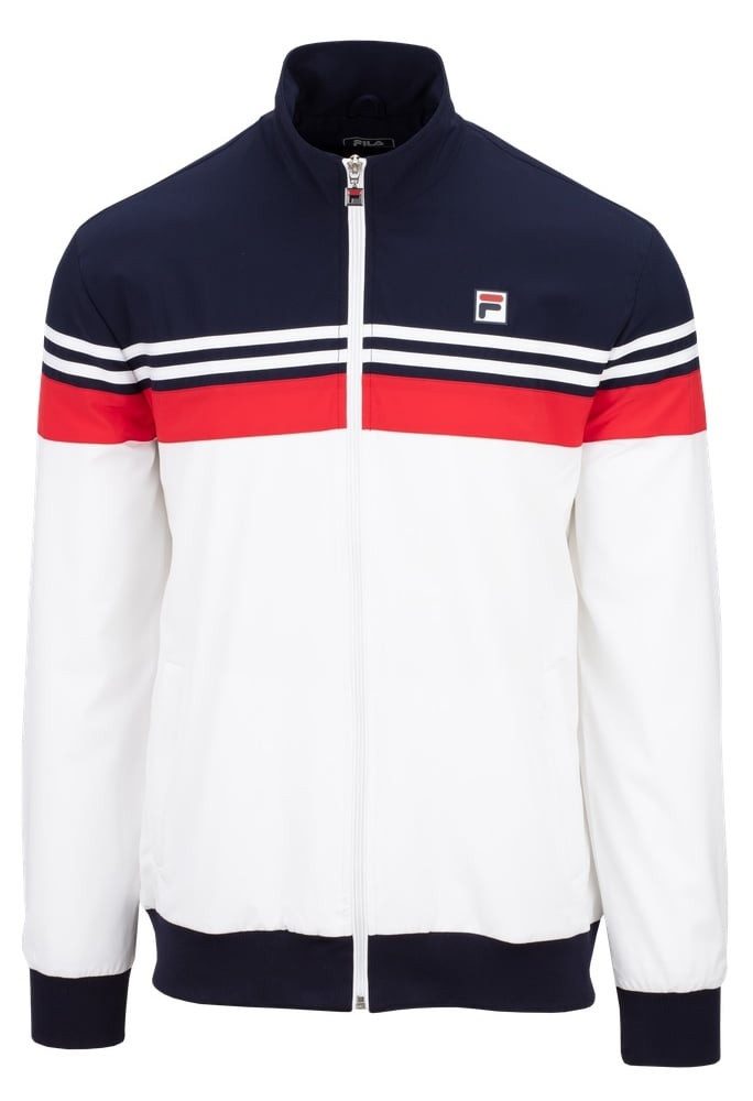 Fila Trainingsjacke Bruno (Full-Zip, Stehkragen) weiss/rot Herren günstig online kaufen