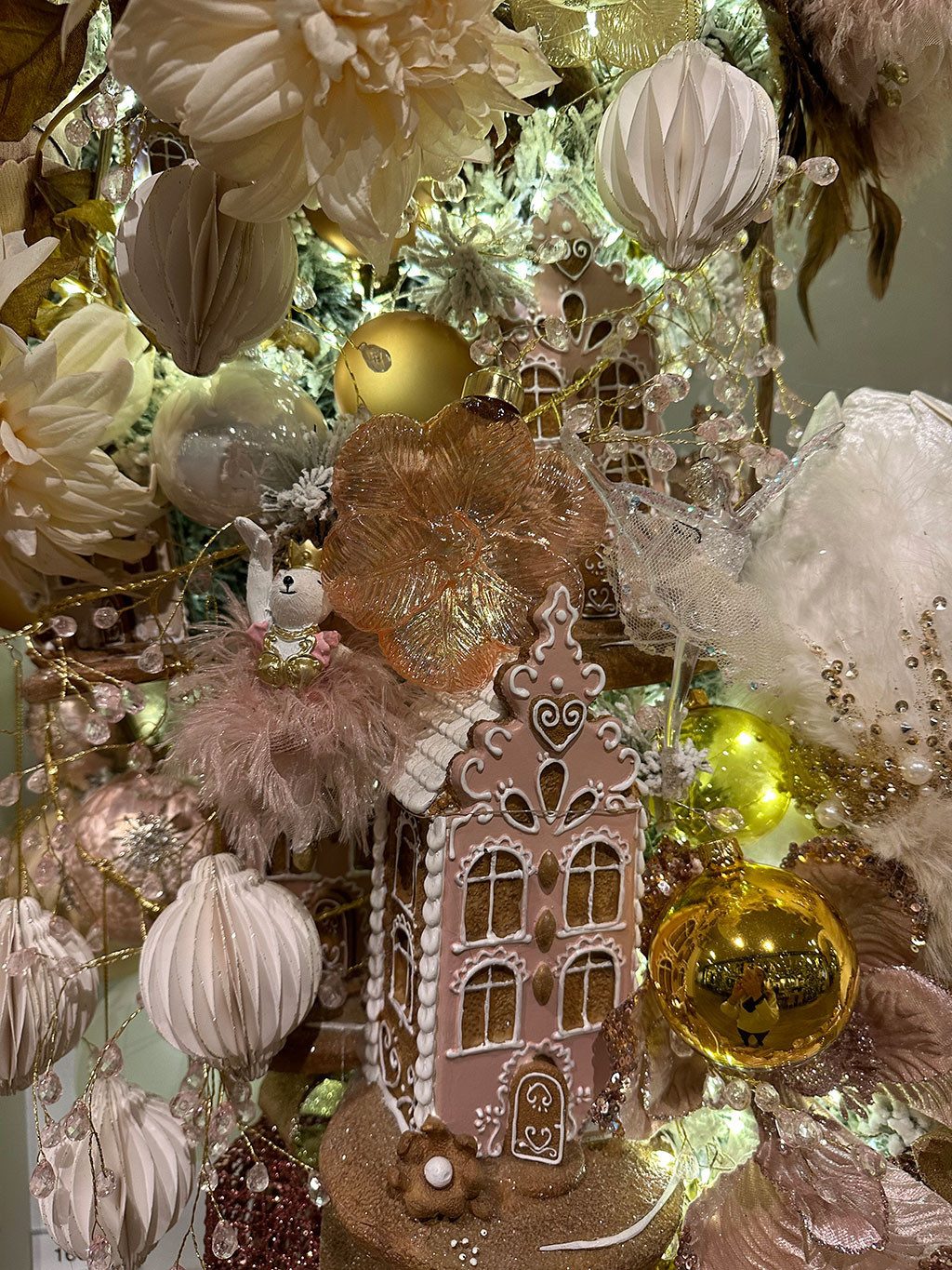 Kaemingk Weihnachtsbaumkugel, Weihnachtskugeln Glas 10cm mundgeblasen 4er Box - Hellgold matt