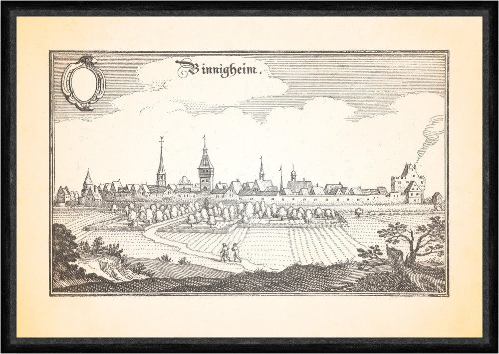 Kunstdruck Binnigheim Bönnigheim Stromberg Zabergäu Ganerbenburg Faks_Merian 082