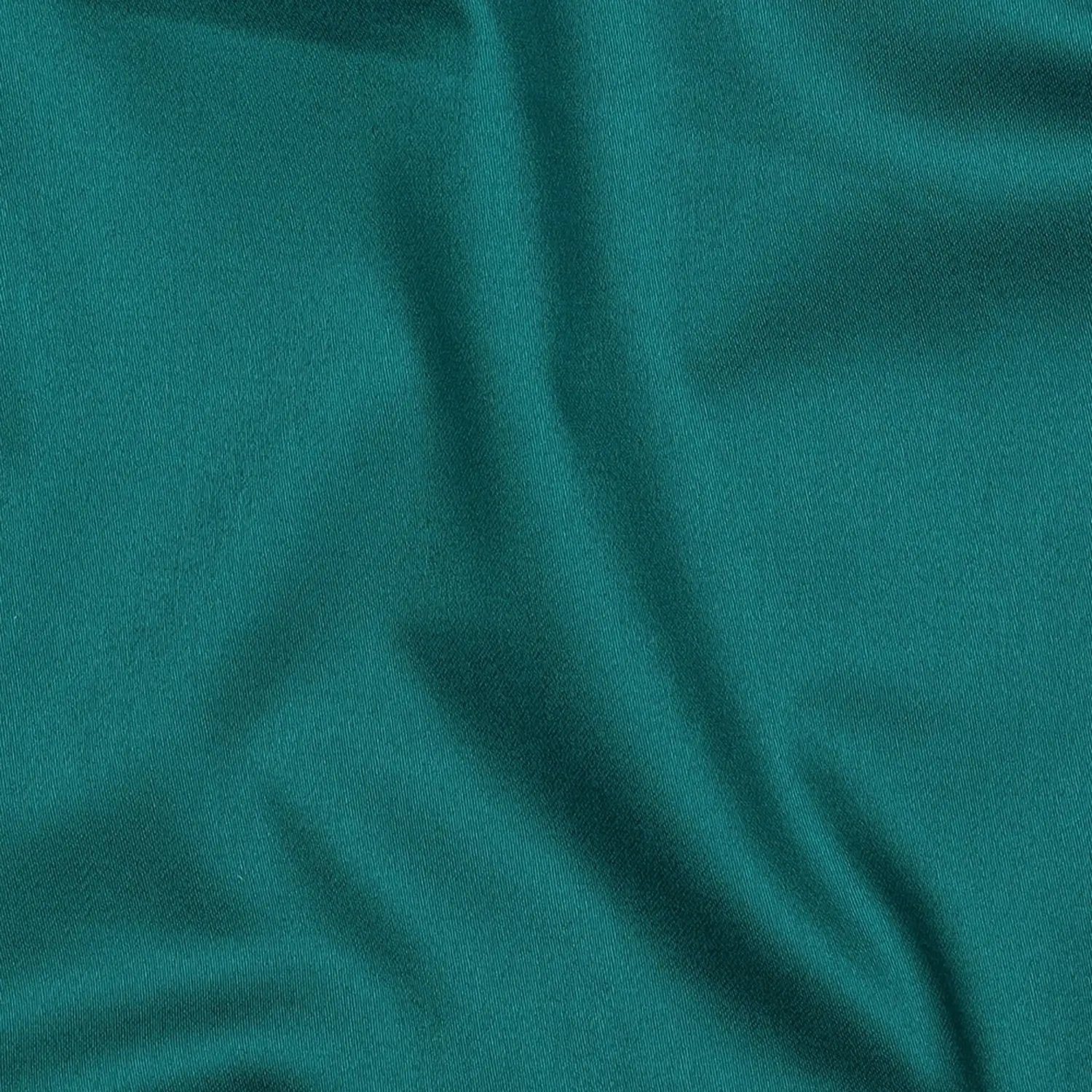 Stofferia Stoff Baumwoll Stretch Satin Uni Petrol, Meterware