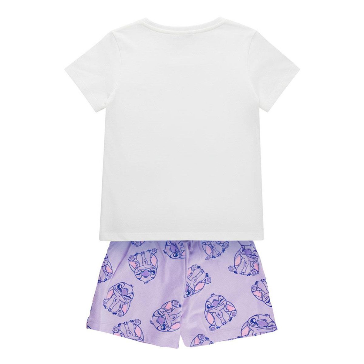 Lilo & Stitch Pyjama - Kinder Nachtwäsche Kurzarm Sommer Schlafset Baumwolle (2 tlg)