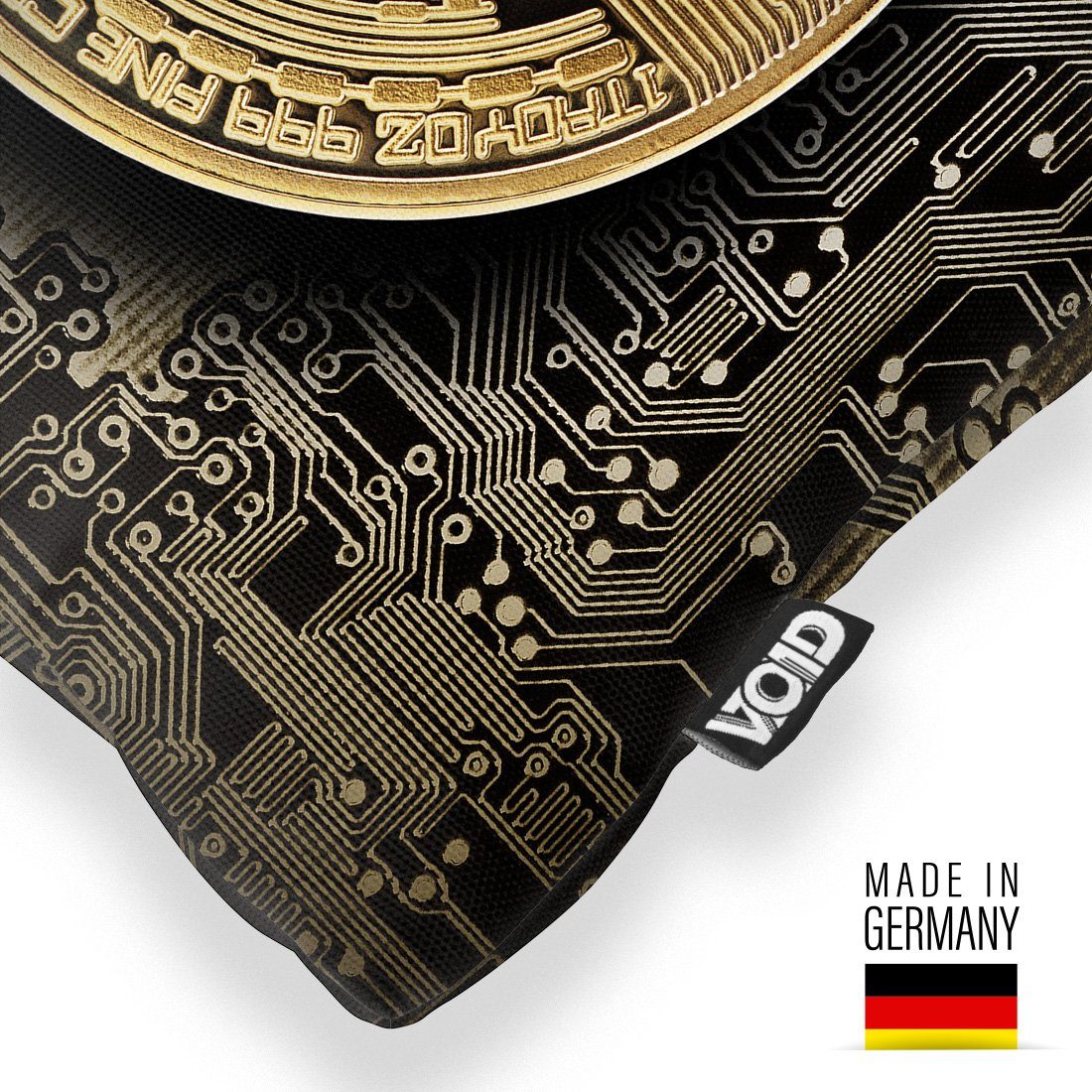 Münze Sofa-Kissen Wertanlage Investieren Geld Digital Coin Stück), berechnen VOID Aktien Währung (1 Crypto Krypto Bitcoin Kissenbezug, Blockchain Kurs lernen Gold Finanzen