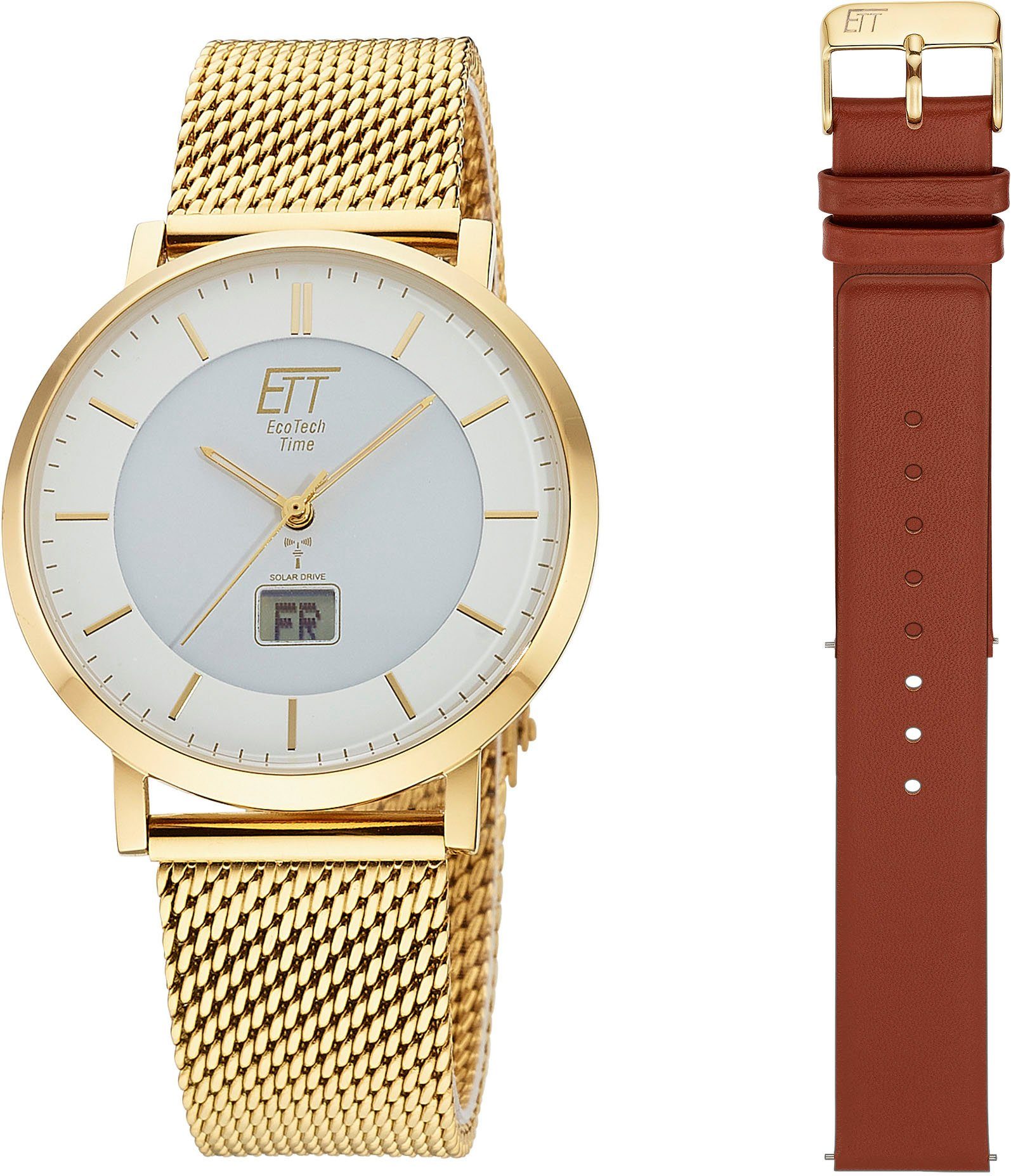 ETT Funkuhr Atacama EGS-11623-11MS, (Set, 2-tlg., mit Wechselband aus Leder günstig online kaufen