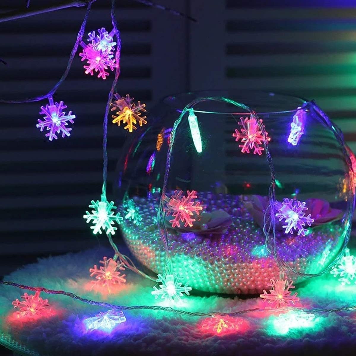 LED-Lichterkette Weihnachts-Lichterkette,12m,LED-Lichterkette,für Jormftte Weihnachten,Party