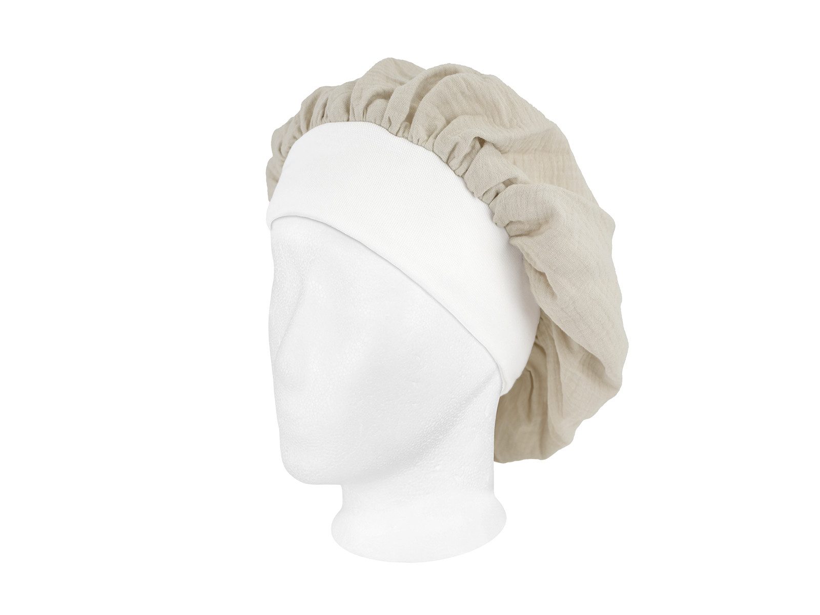 beties Duschhaube Musselin (1 St), Bonnet Schlafmütze aus Bio-Baumwolle
