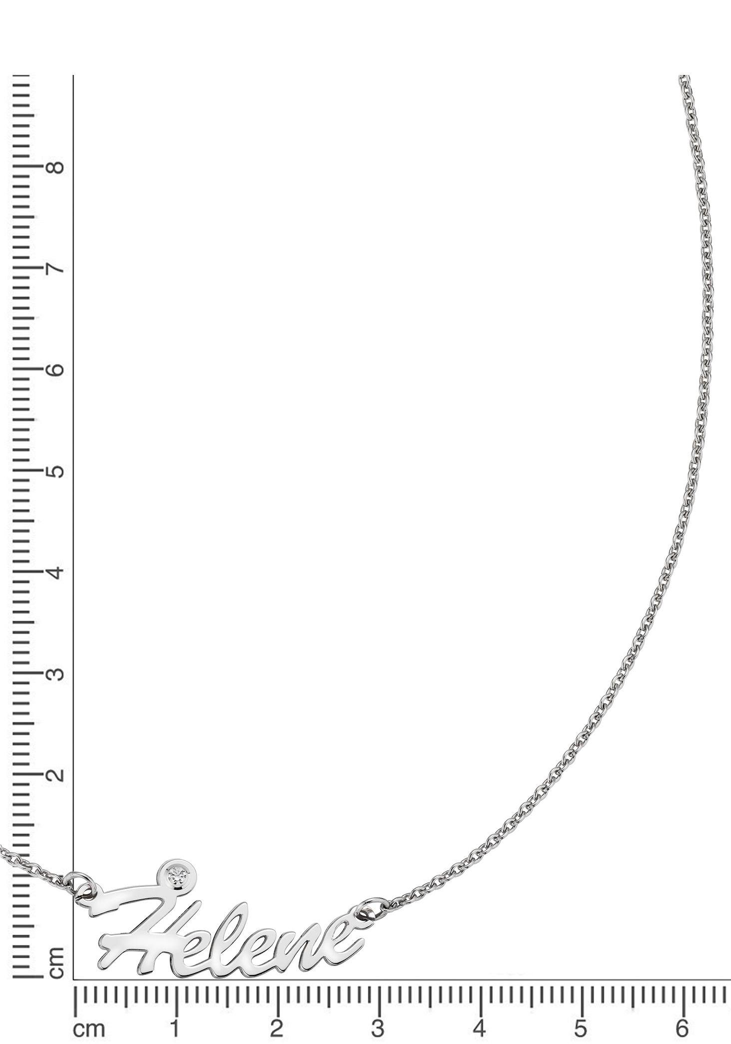 Firetti Namenskette Schmuck Geschenk Silber 925 Halskette mit deinem Namen, mit Zirkonia (synth)