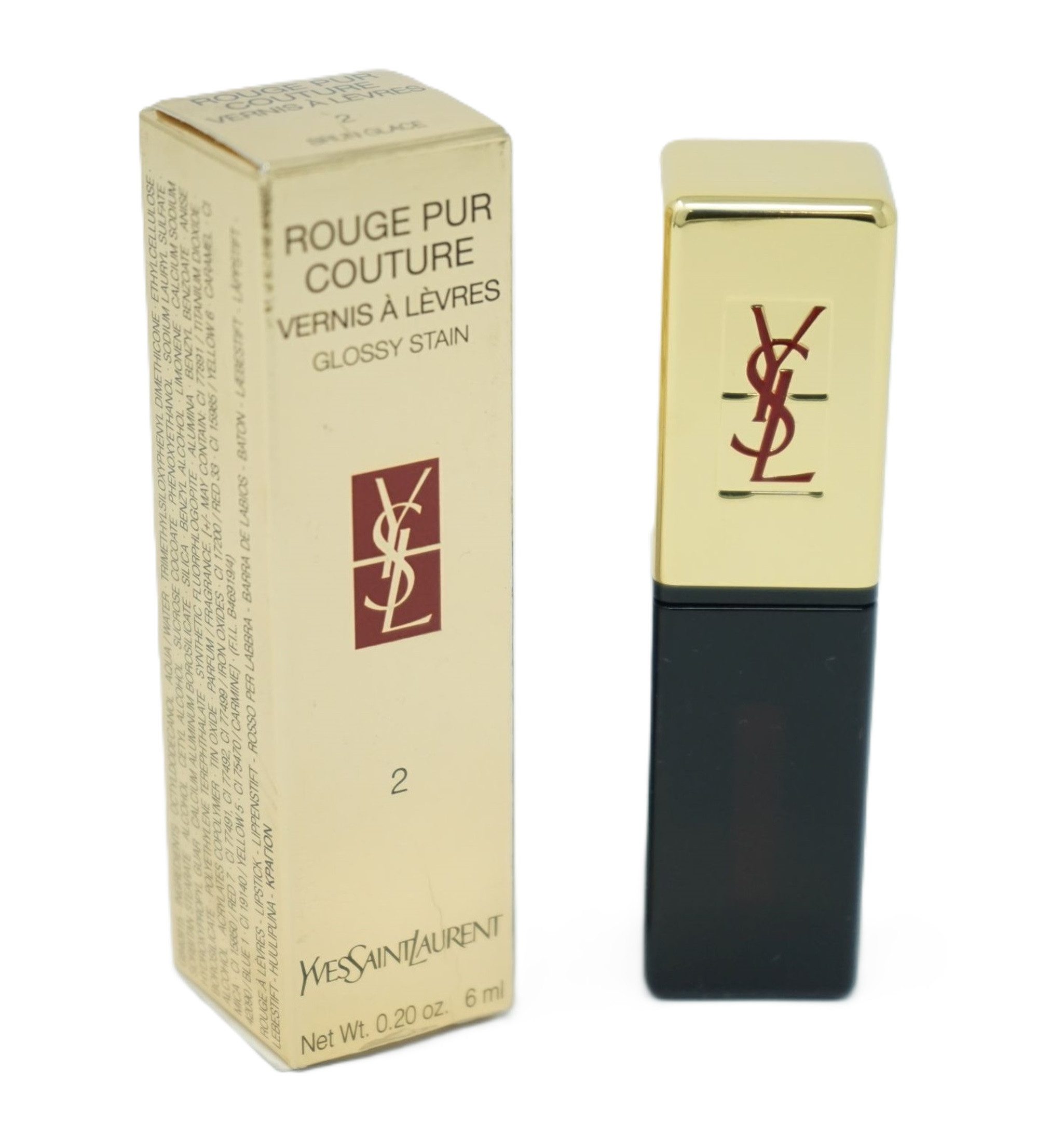 YVES SAINT LAURENT Блиск для губ Yves Saint Laurent Vernis Lippenstift 2 Brun Glace