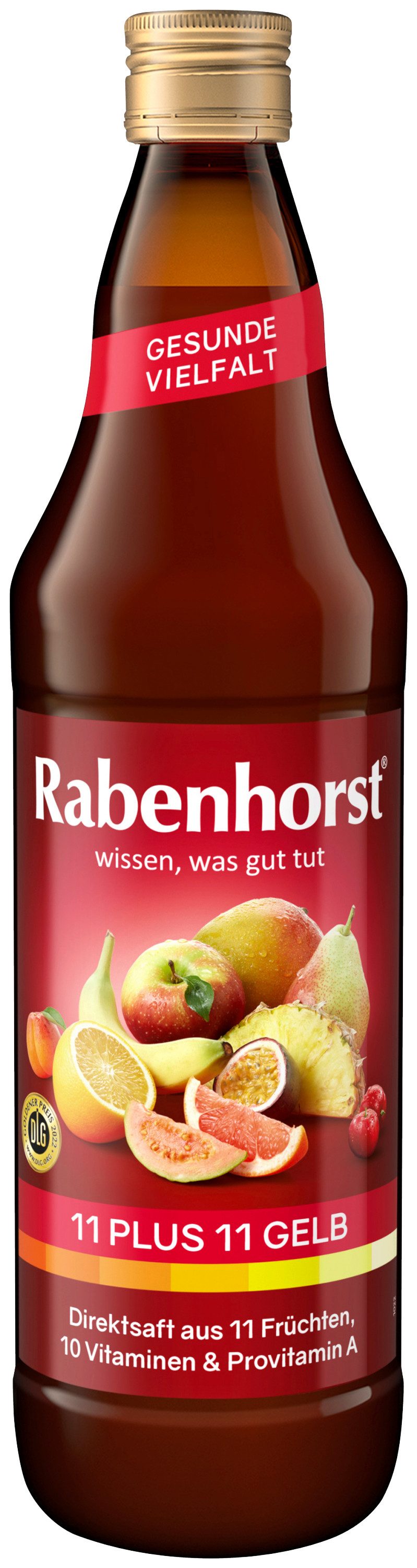 Haus Rabenhorst Saft RABENHORST 11 plus 11 gelb 6er Pack (6 x 700 ml), 4,2 l, 6 St.