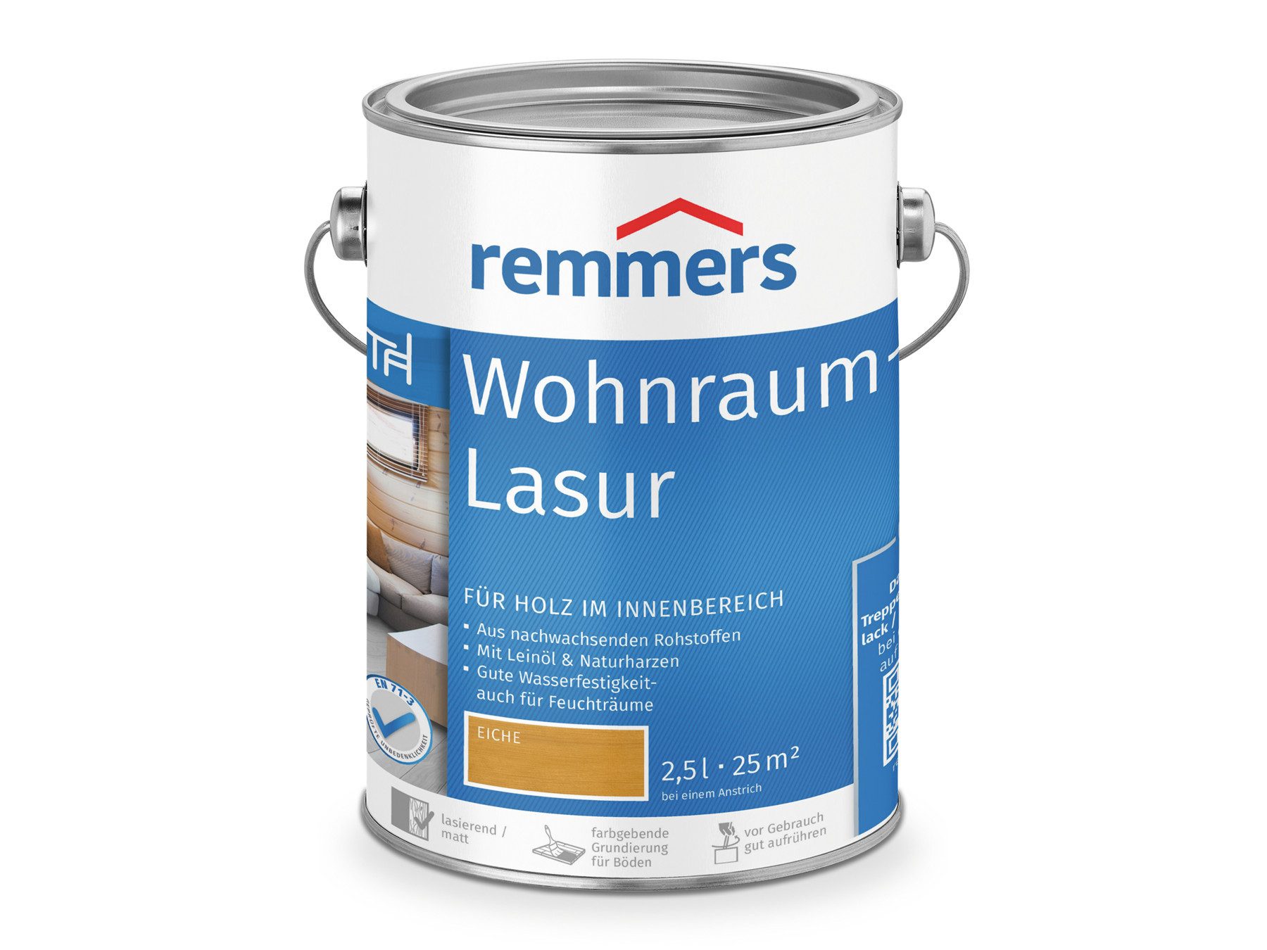 Holzschutzlasur Wohnraum-Lasur antikgrau 2,5 Liter