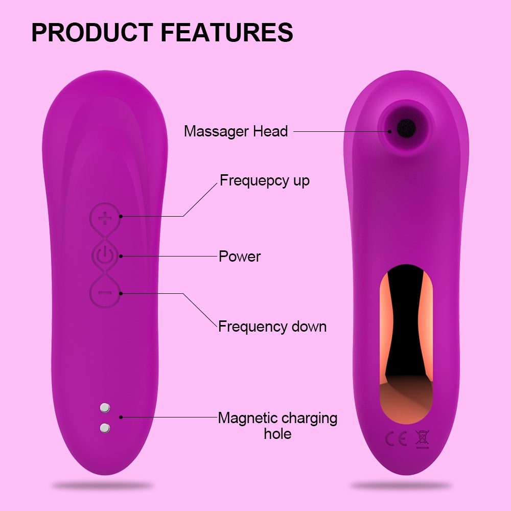 Sexspielzeug erotisches frauen Klitoris-Stimulation,Druckwellenvibrator, Leise für orgams Lila Klitoris-Stimulator Starke autolock Schnelle