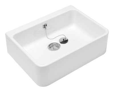 Villeroy & Boch Küchenspüle O.novo, Rechteck, 59.5/18 cm, Spülbecken 595 x 500 mm - Weiß Alpin