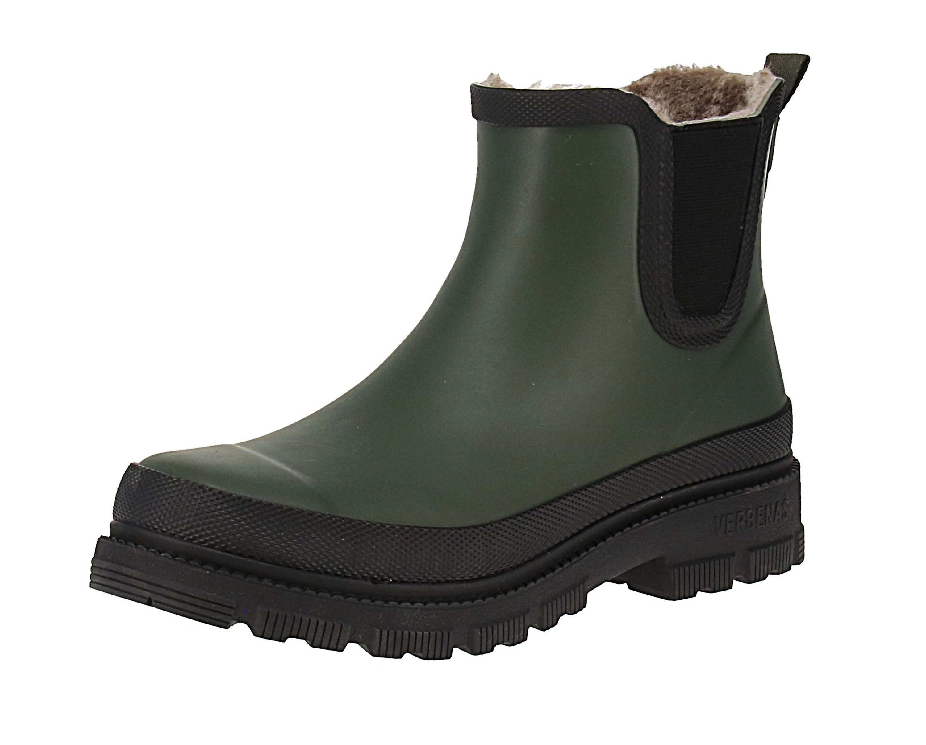 VERBENAS Verbenas 9302181199 Lua Fur Smooth - Damen Chelsea Boots - Kaki-Black Stiefel