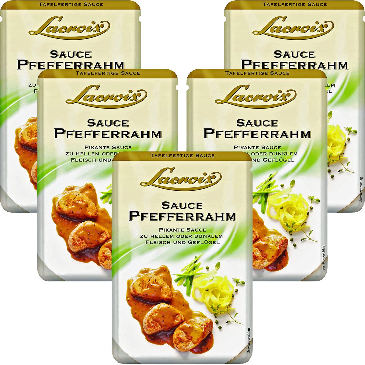 Lacroix Saucen, Lacroix Sauce Pfefferrahm tafelfertig ideal zu fleisch 150ml 5er Pack