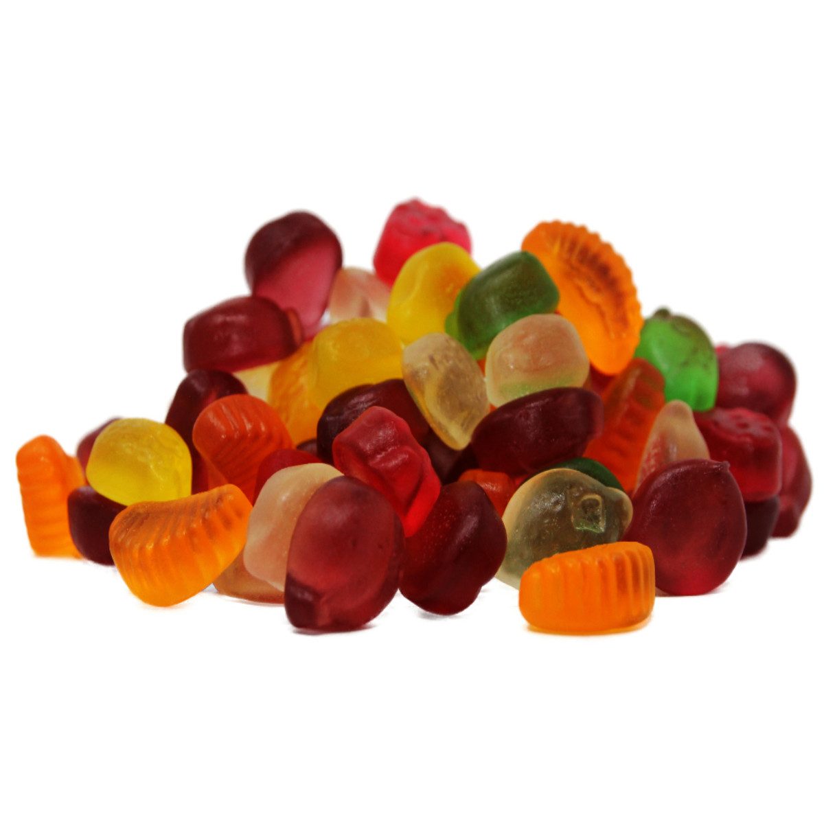 Fruchtgummi Bären & Co. Süßigkeit, Fruchtgummi Früchtecocktail in Form von Obst zuckerfrei 300g