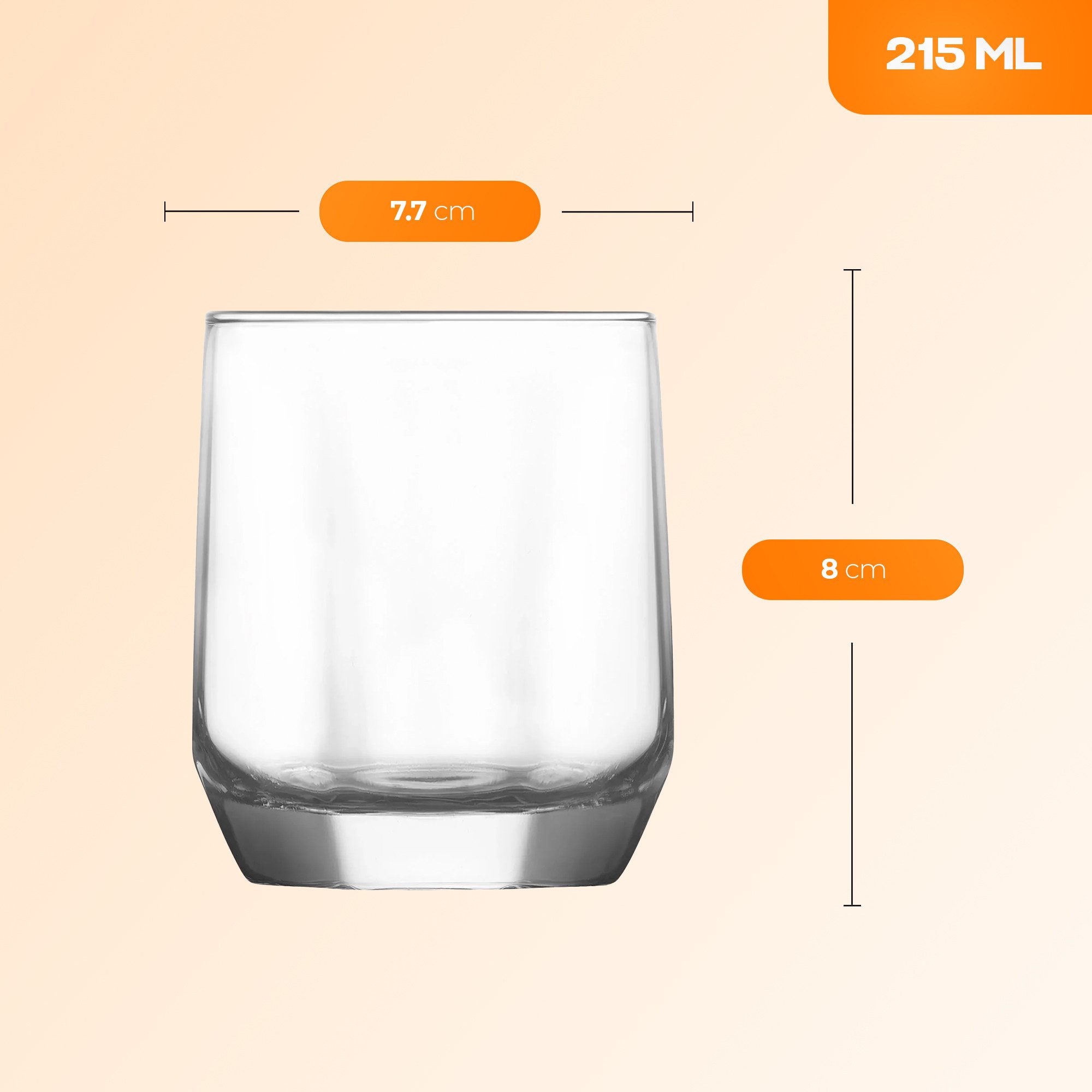 LAV Gläser-Set Diamond, 18-tlg., Glas, Elegantes, facettiertes Design für stilvolle Akzente.
