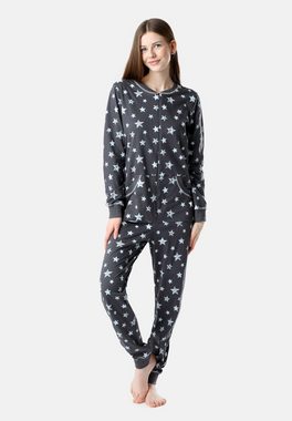 Bellivalini Pyjama Damen Schlafanzug Schlafoverall BLV50-206