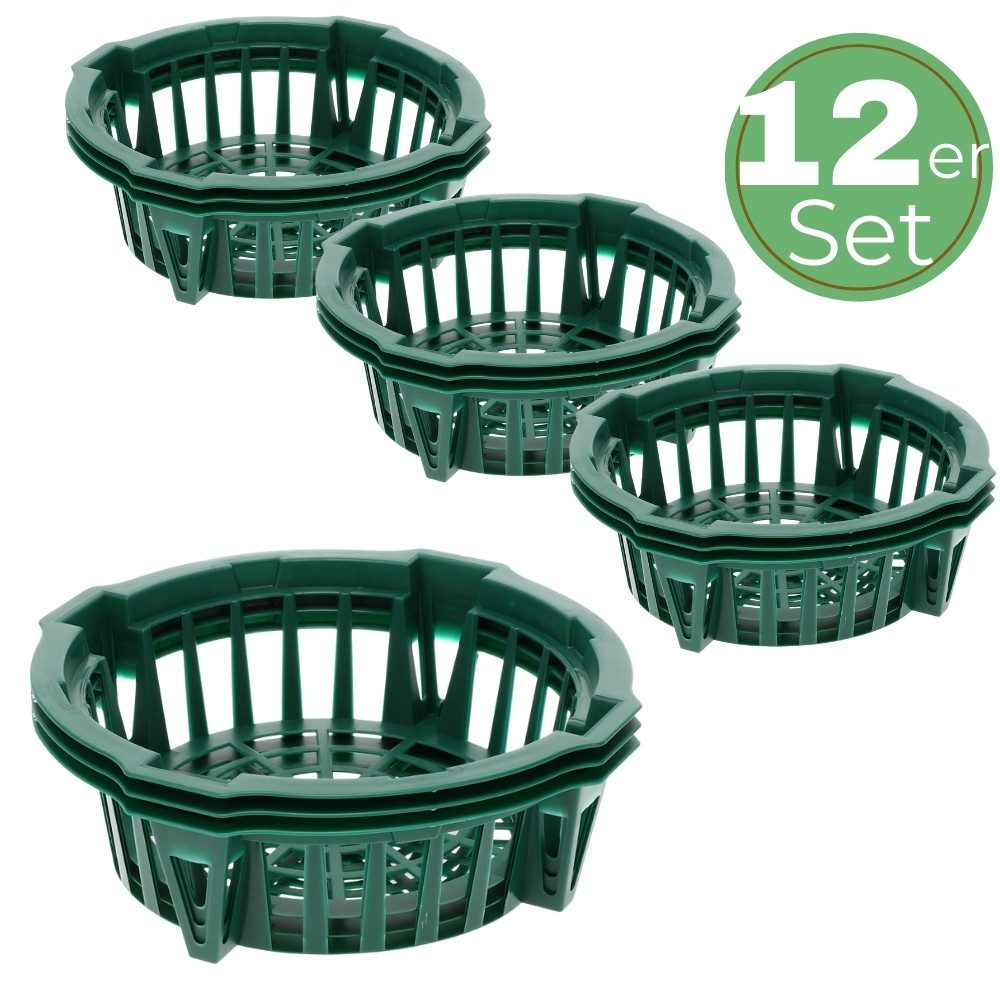 Pflanzschale 12x Pflanzkörbe für Blumenzwiebeln Zwiebel Schale Pflanzschale 22 cm