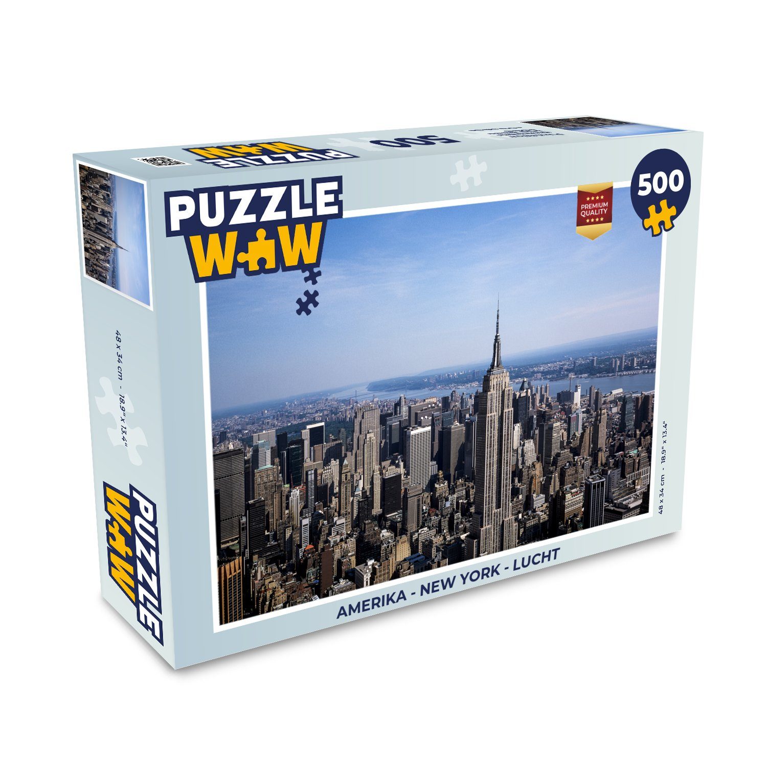 MuchoWow Puzzle Amerika - New York - Luft, 500 Puzzleteile, Foto-Puzzle,  Bilderrätsel, Puzzlespiele, Spielzeug