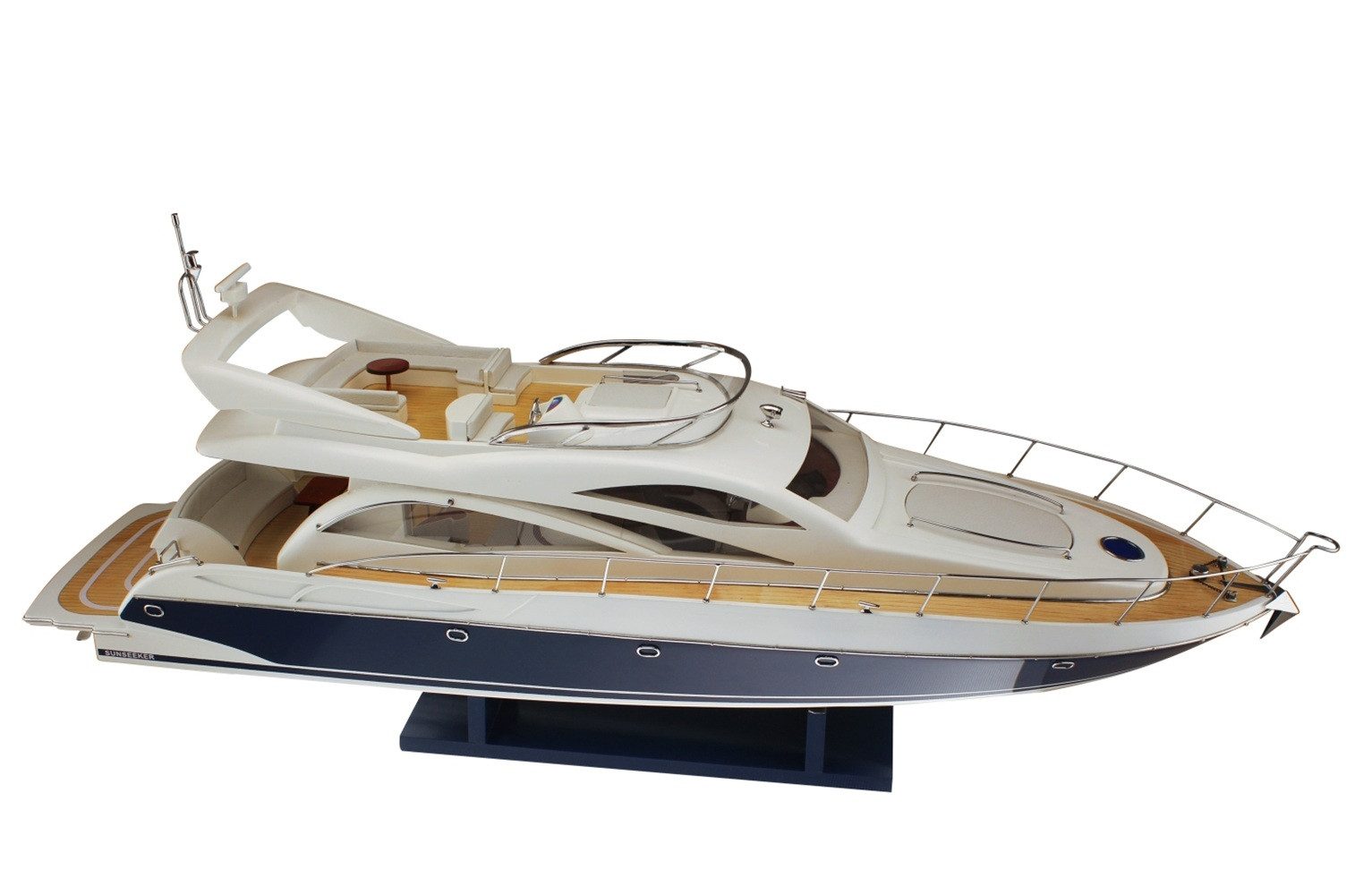 Dekoobjekt Motor Yacht Luxus Motoryacht Premium Schiffsmodell