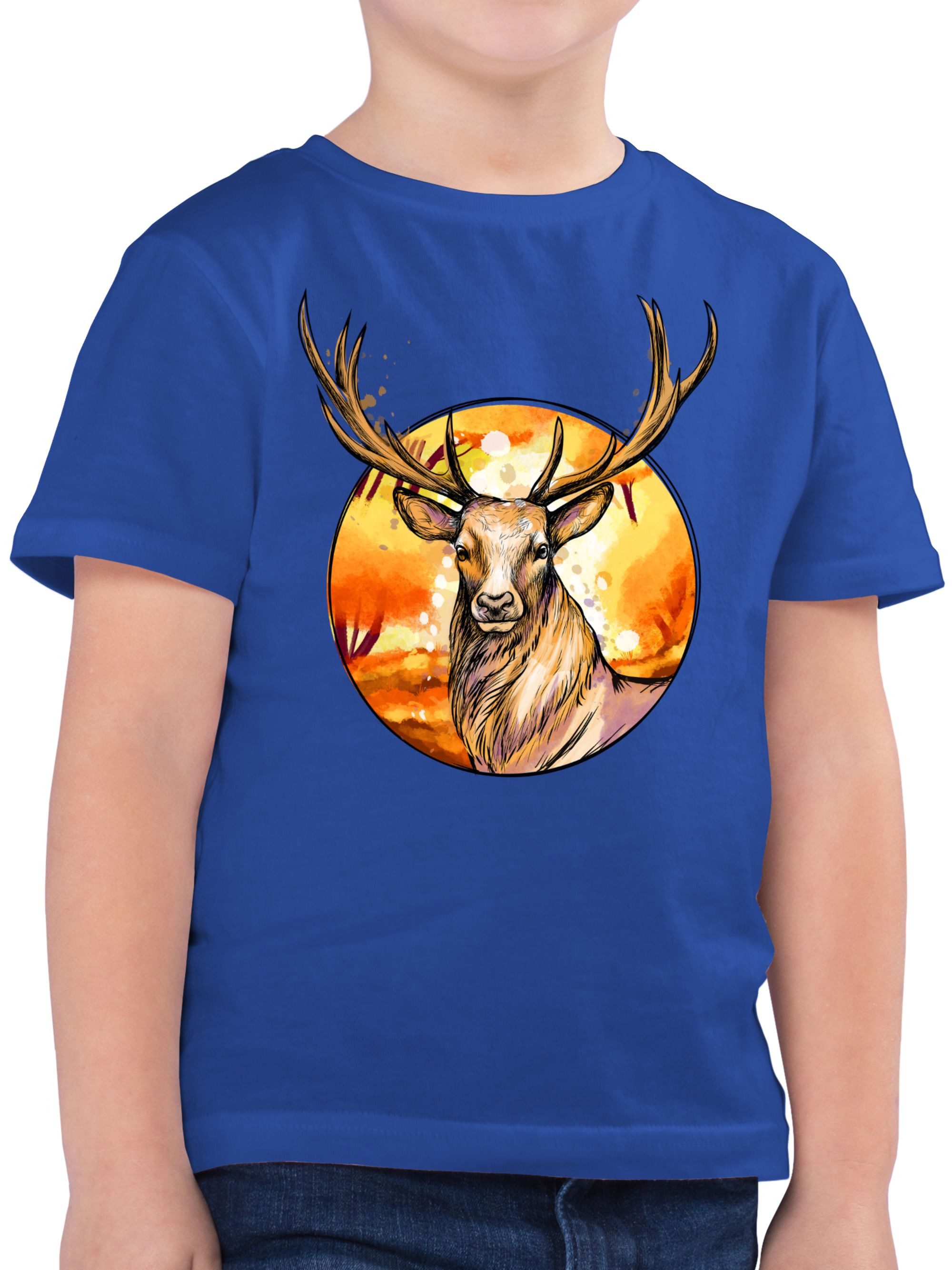 T-Shirt Hirsch mit Hintergrund