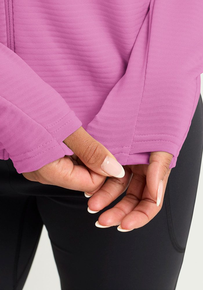Jack Wolfskin Fleecejacke LITESTRIDE HOODED FZ W mit Reißverschlusstaschen und Brusttasche