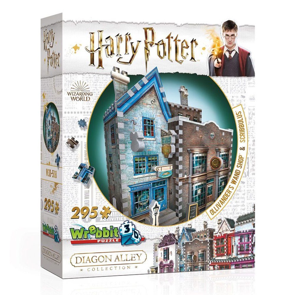 Wrebbit 3D-Puzzle Ollivanders Zauberstabladen & Scribbulus Schreibwaren -  Harry Potter, Puzzleteile