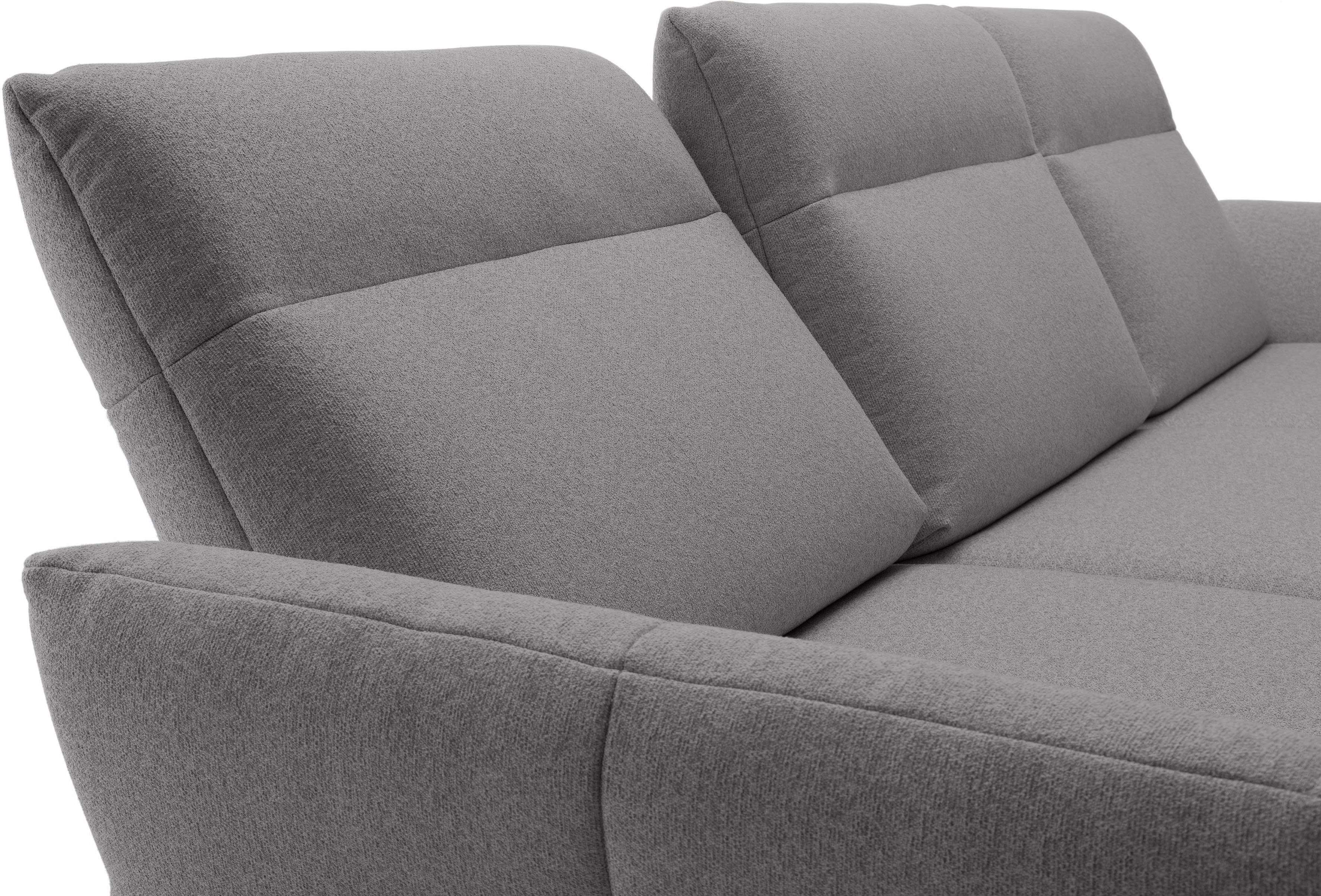 Sockel cm sofa Umbragrau, Winkelfüße Breite Eiche, 338 Ecksofa hs.460, hülsta in in