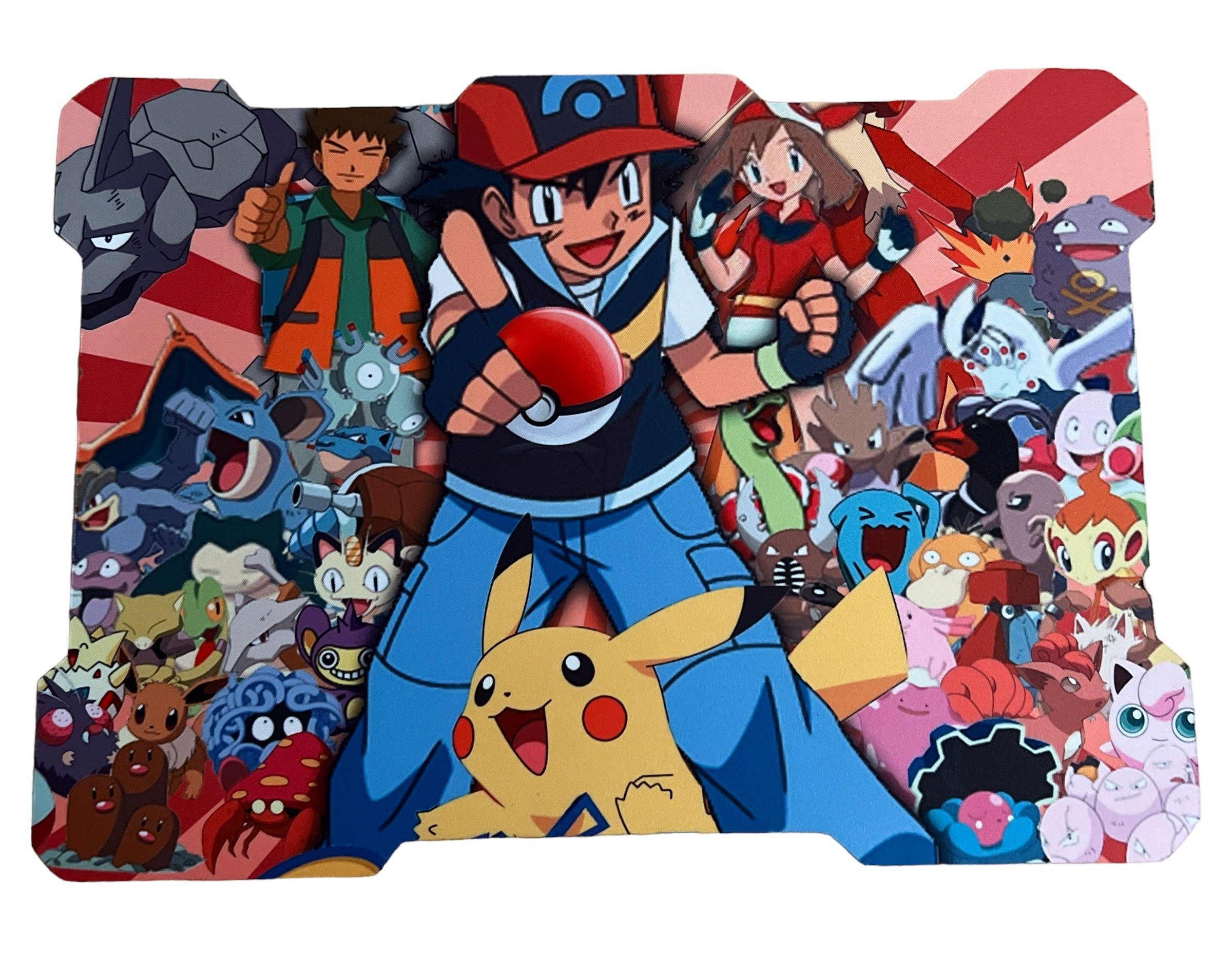 Stelby Gaming Mauspad Pokémon Mousepad mit den beliebten Taschenmonstern