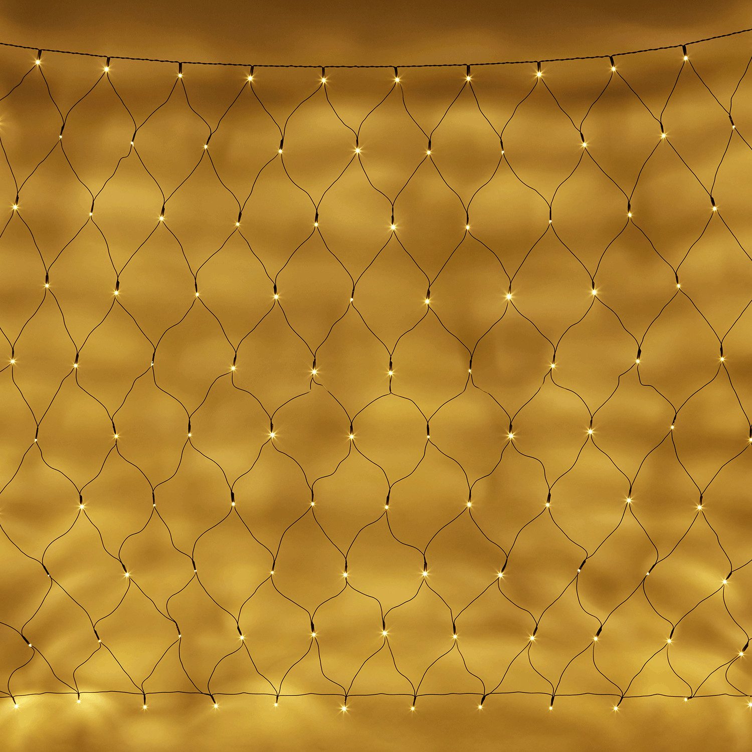 Lights4fun LED-Lichternetz Essential Connect 2m x 1.5m 140er LED Lichternetz warmweiß koppelbar g