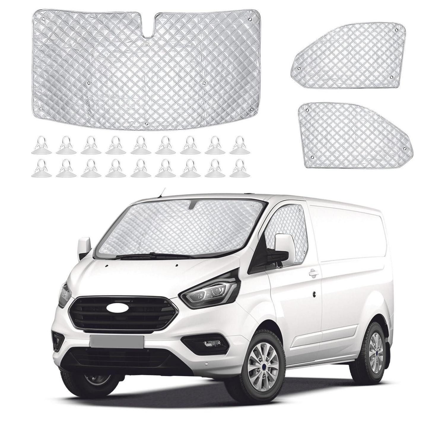 LuxusKollektion Frontscheibenabdeckung Frontscheibenabdeckung Sonnenschutz Thermo Jalousie Transit 3PCS