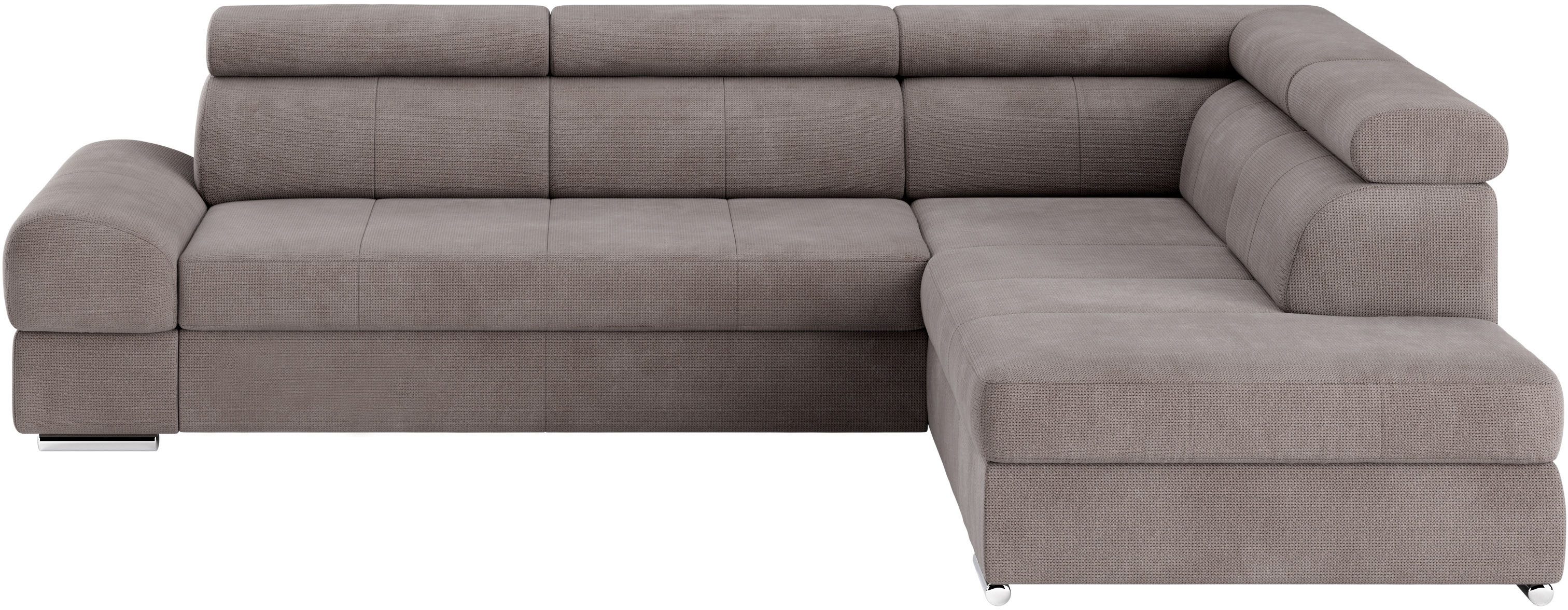 sit&more Ecksofa "Broadway L-Form" mit verstellbaren Kopfteilen, wahlweise günstig online kaufen